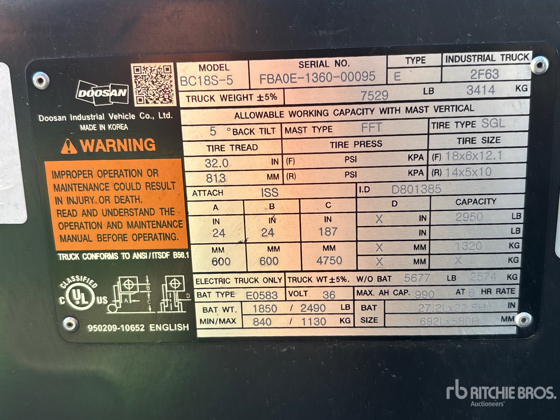 Doosan BC18S-5