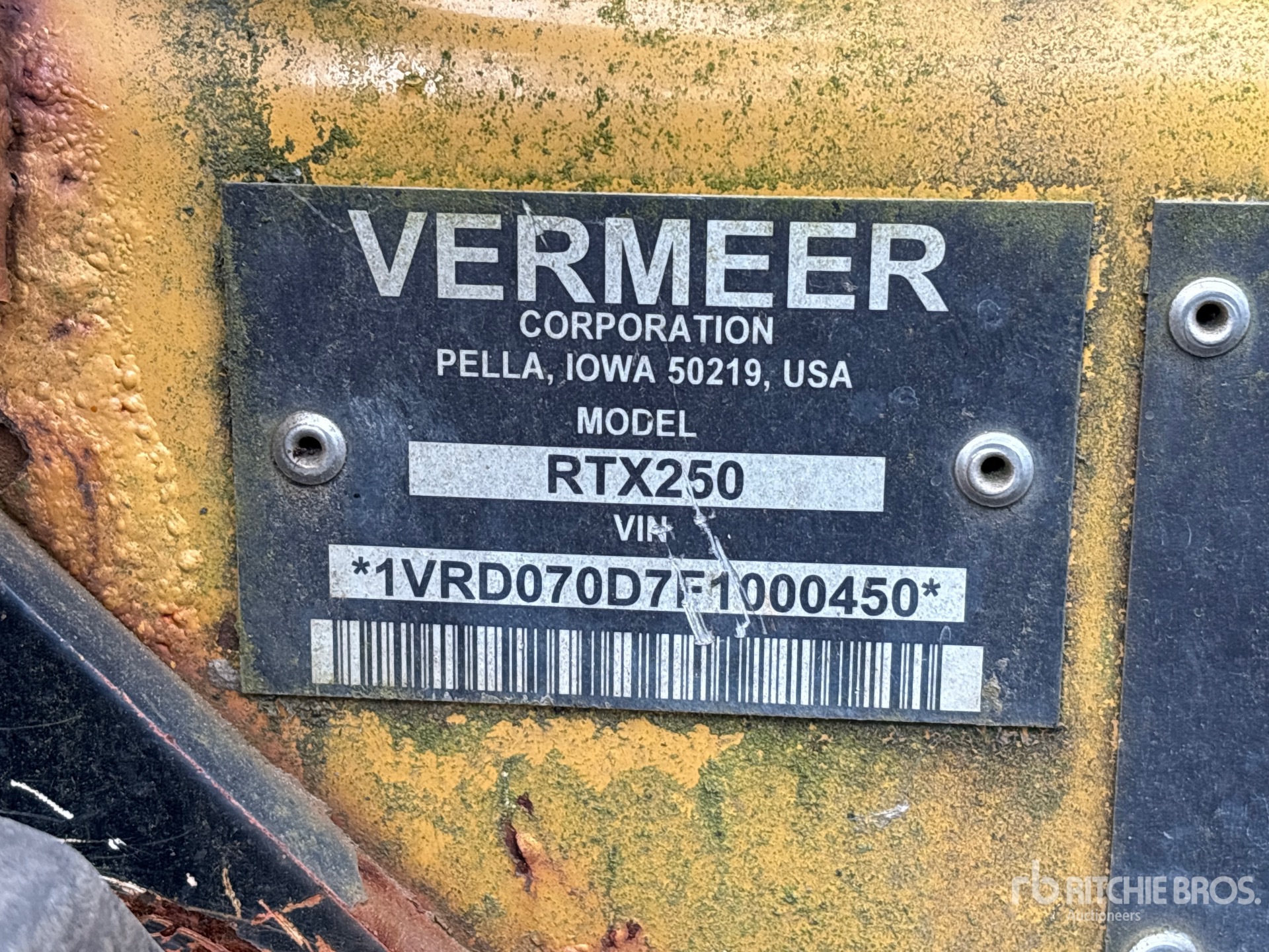 2015 Vermeer RTX250