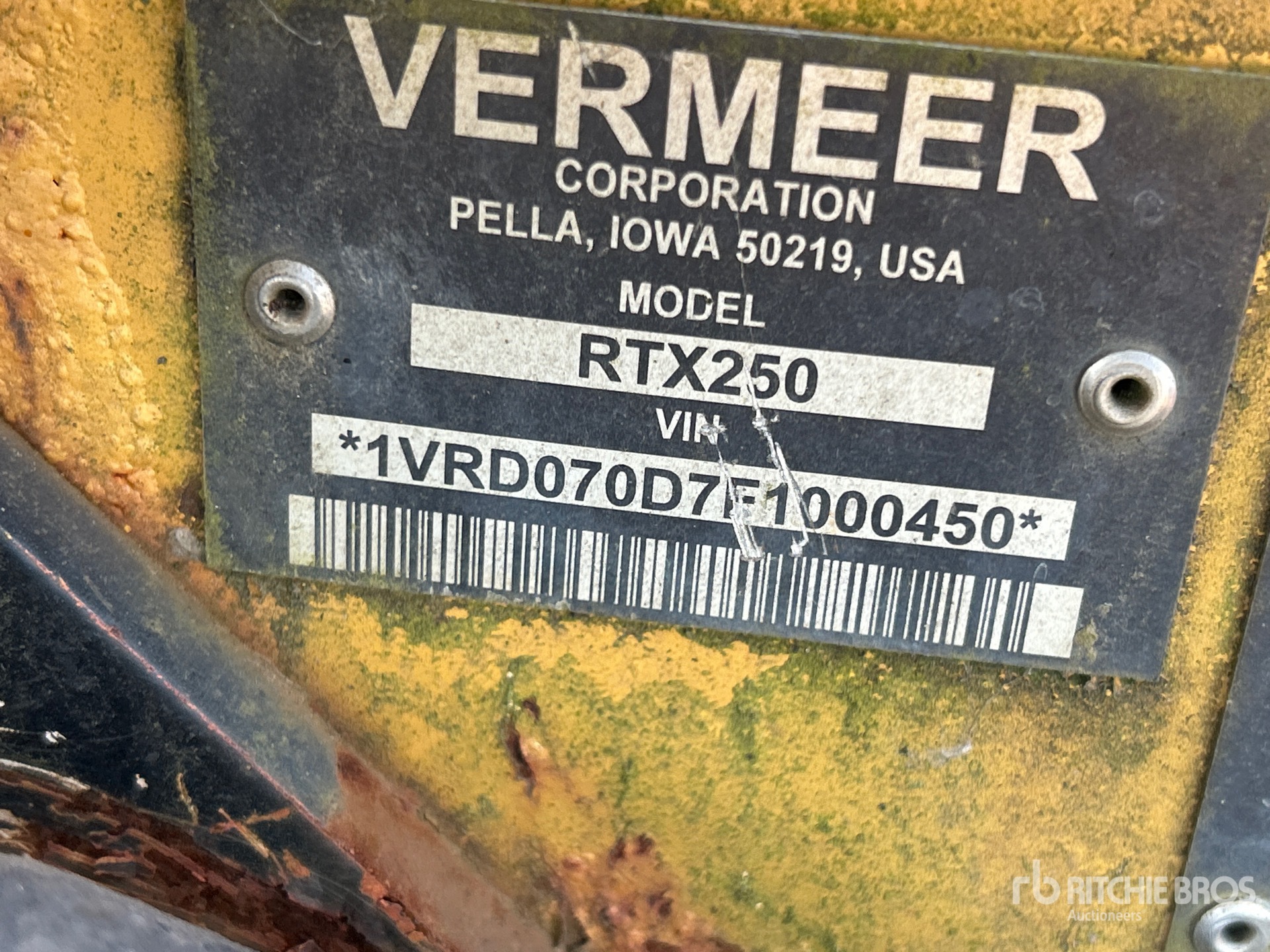 2015 Vermeer RTX250