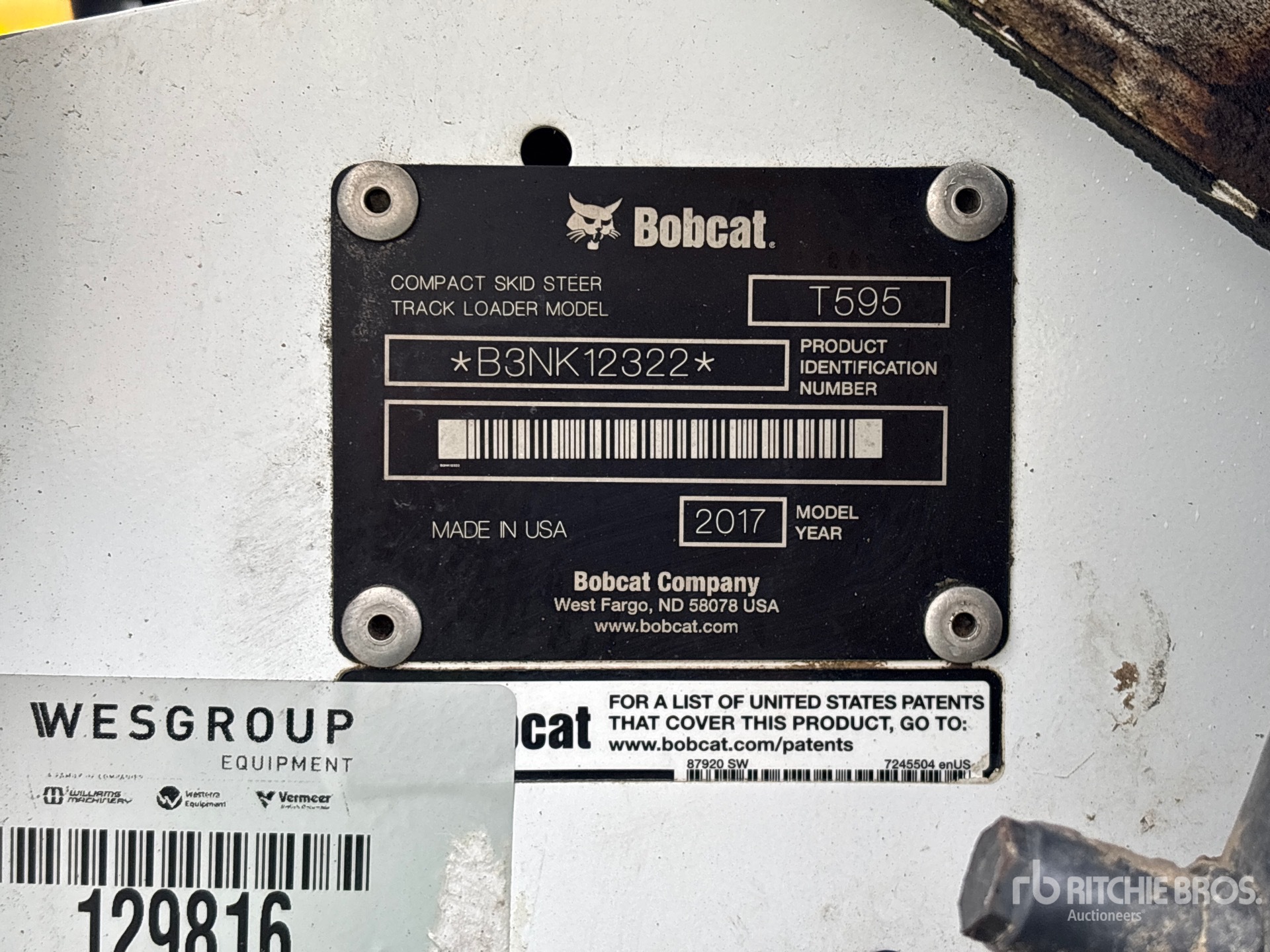 2017 Bobcat T595