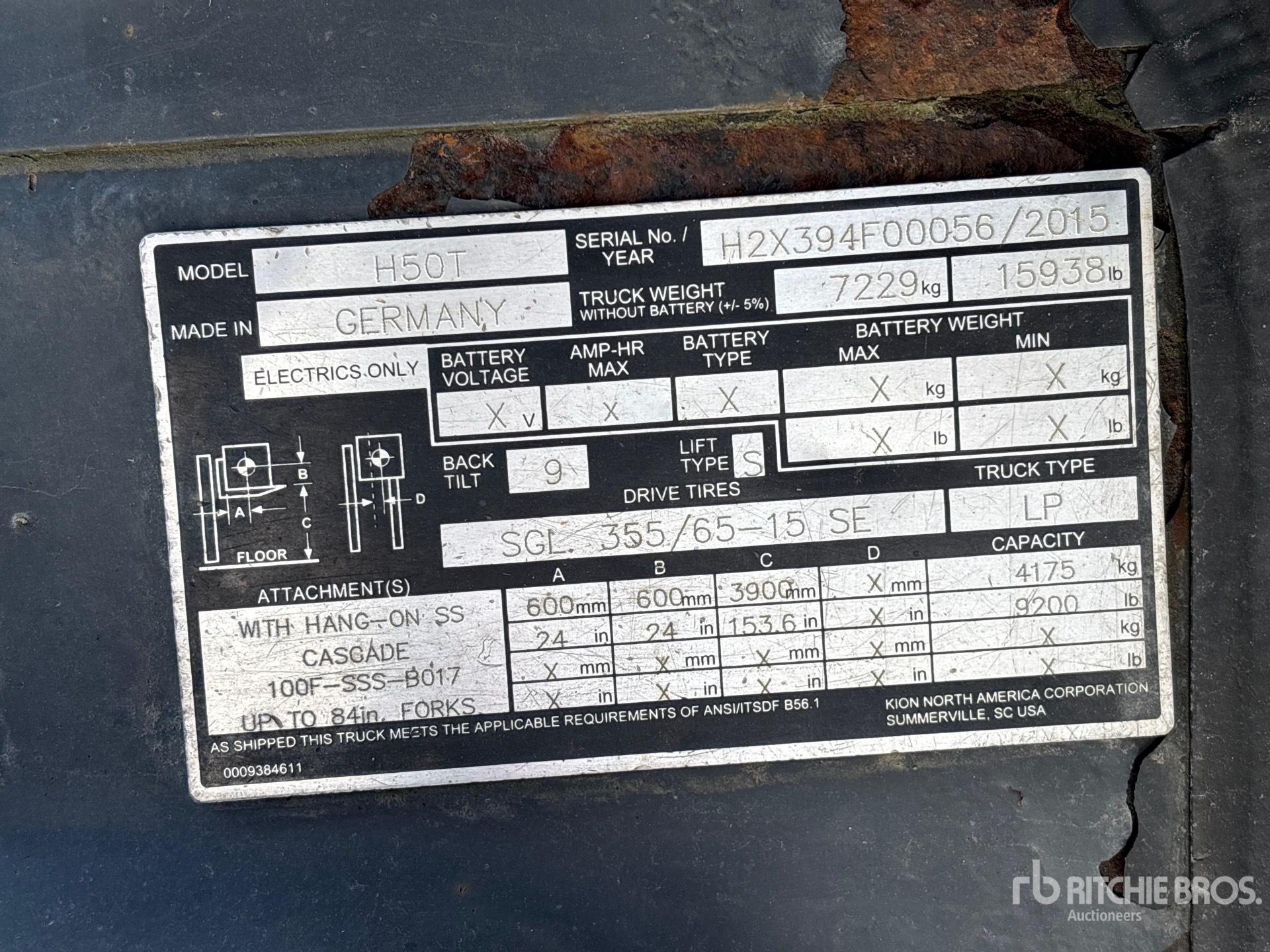 2015 Linde H50T