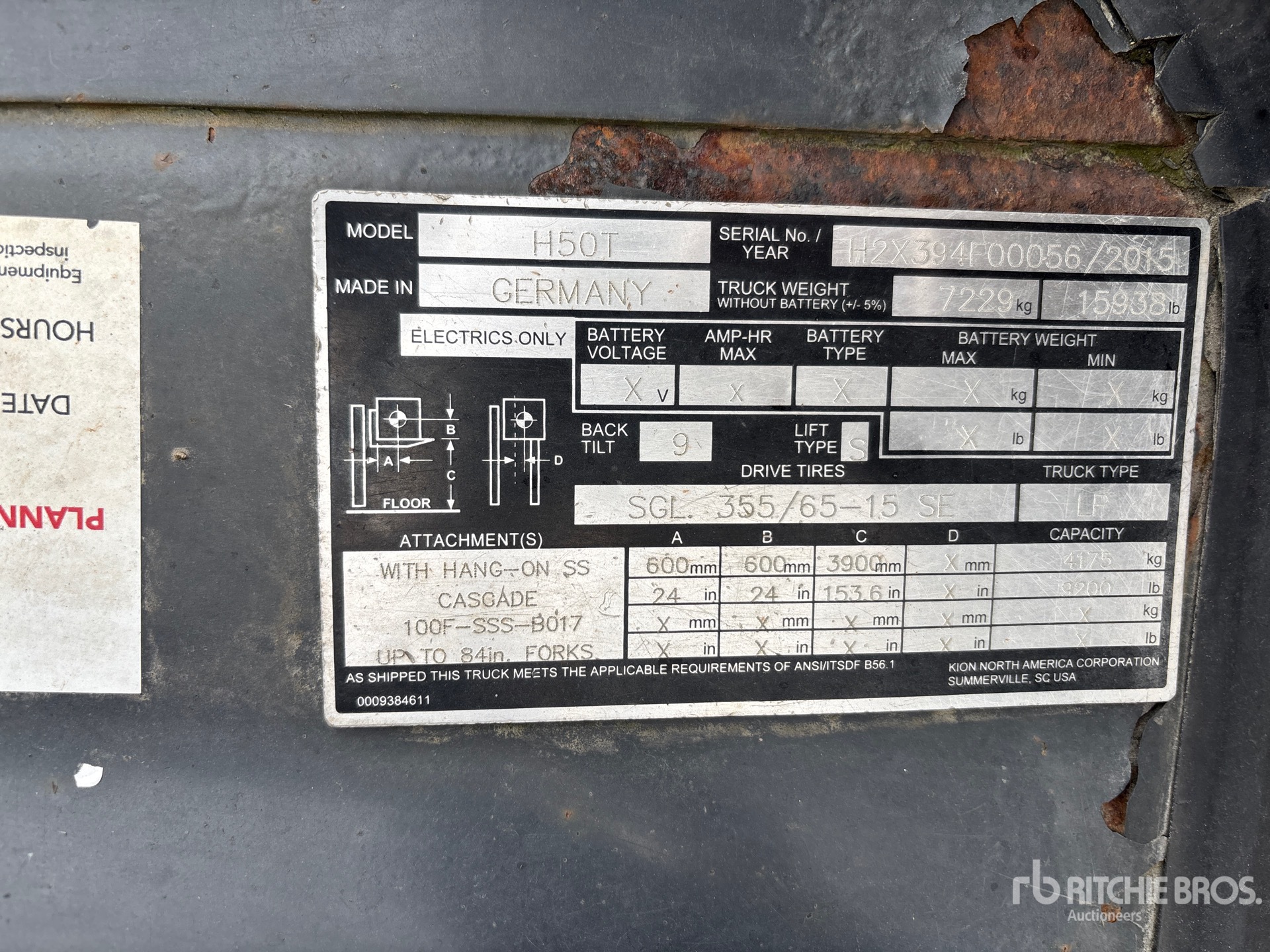 2015 Linde H50T