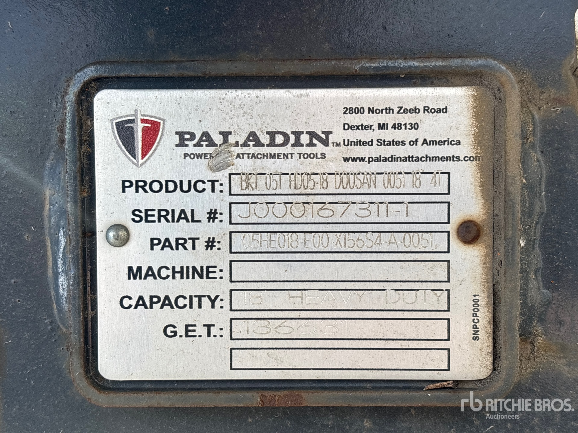Doosan 18 IN Q/C DIGGING