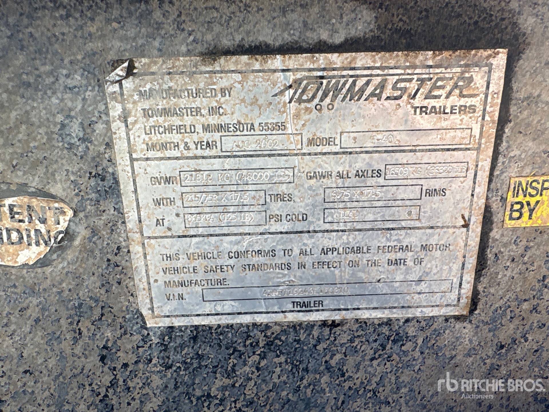 2003 Towmaster T-40