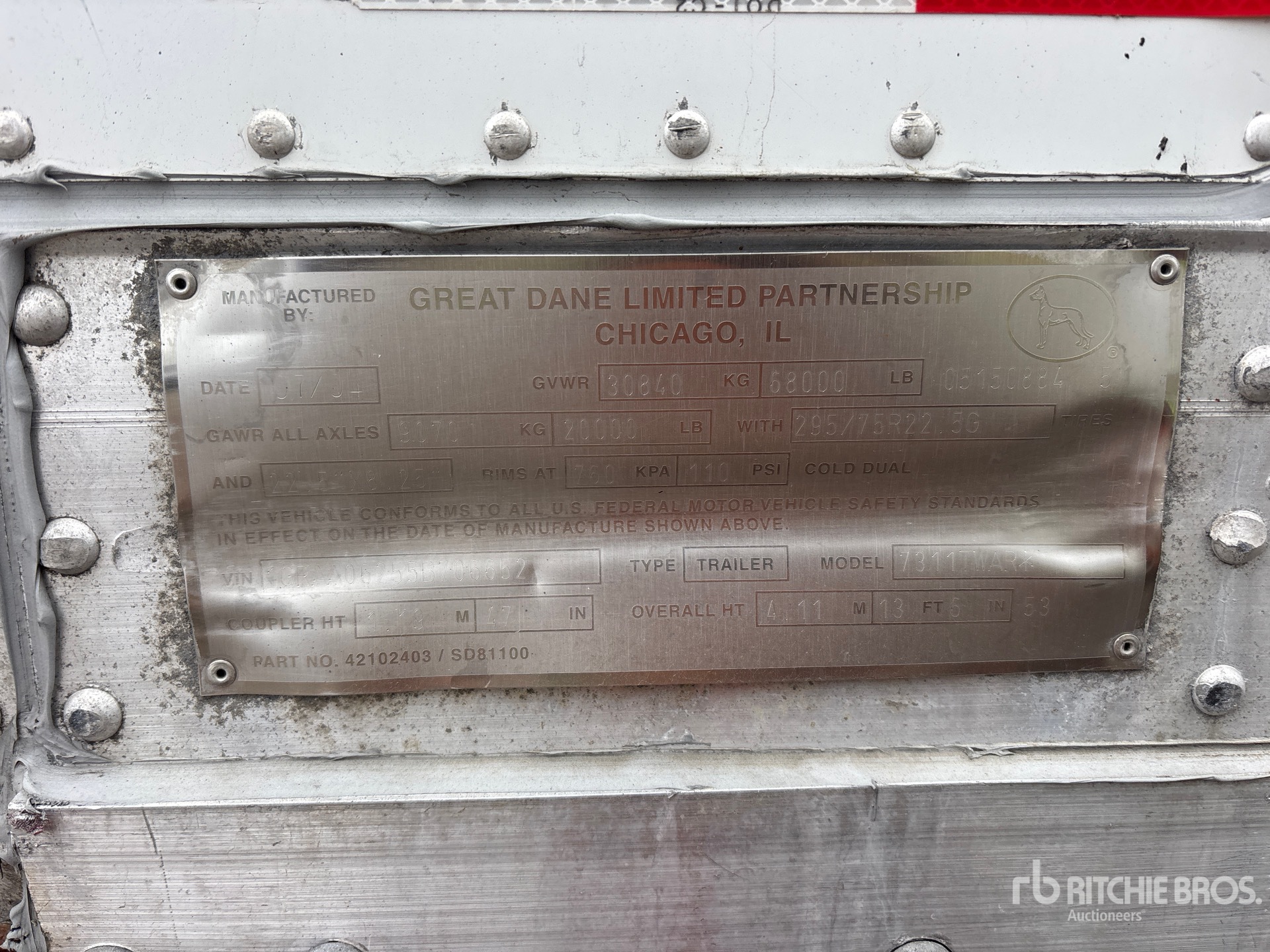 2005 Great Dane 53 FT T/A HEATED