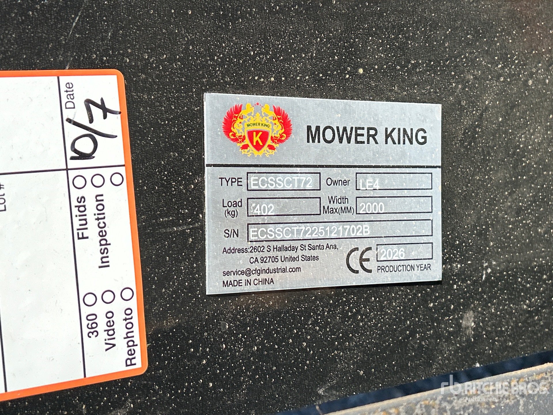 2026 Mower King ECSSCT72