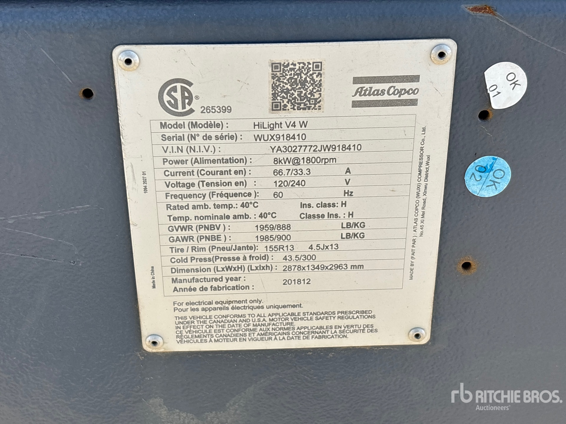 2018 Atlas Copco HILIGHT V4 W