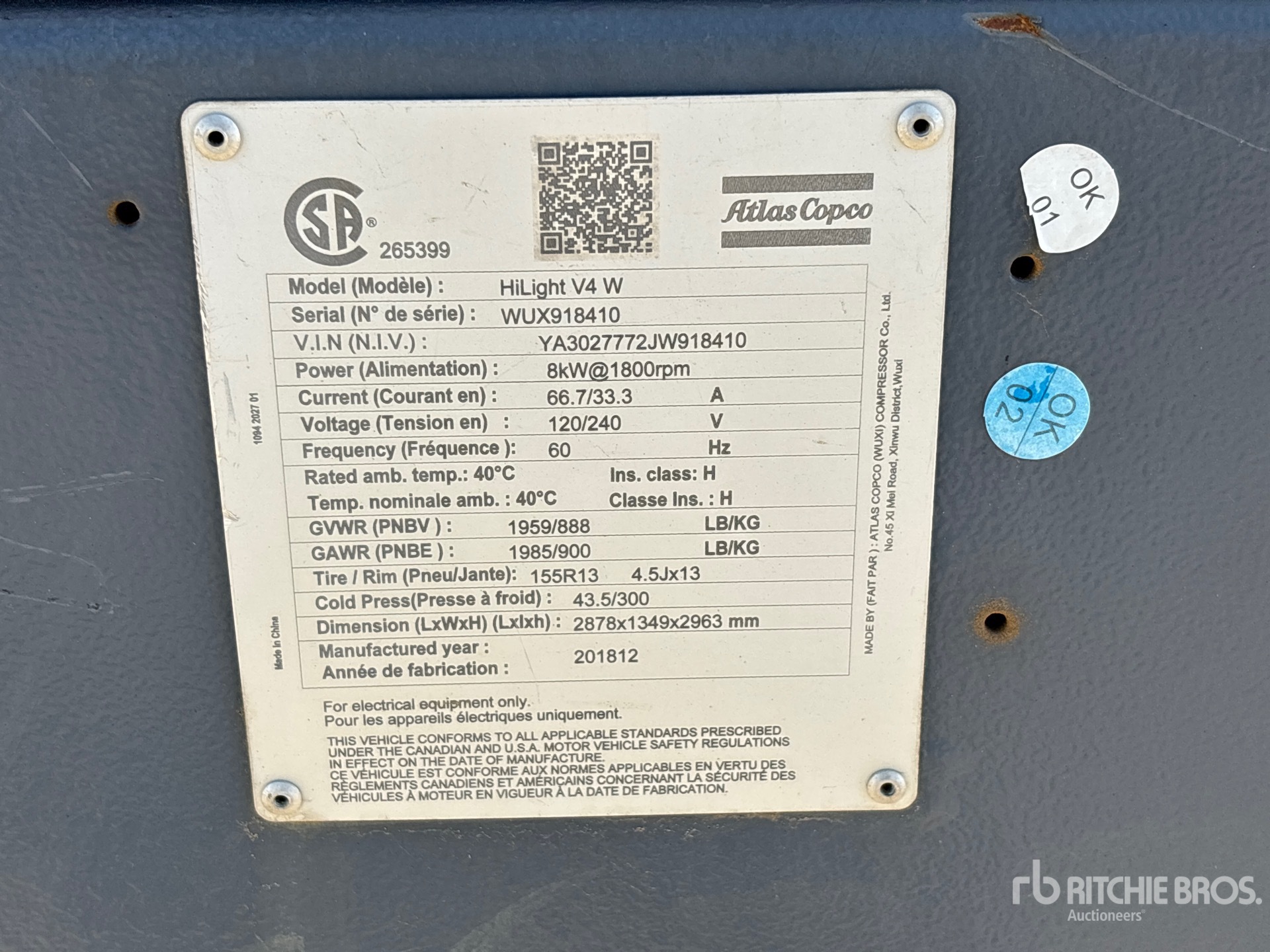 2018 Atlas Copco HILIGHT V4 W