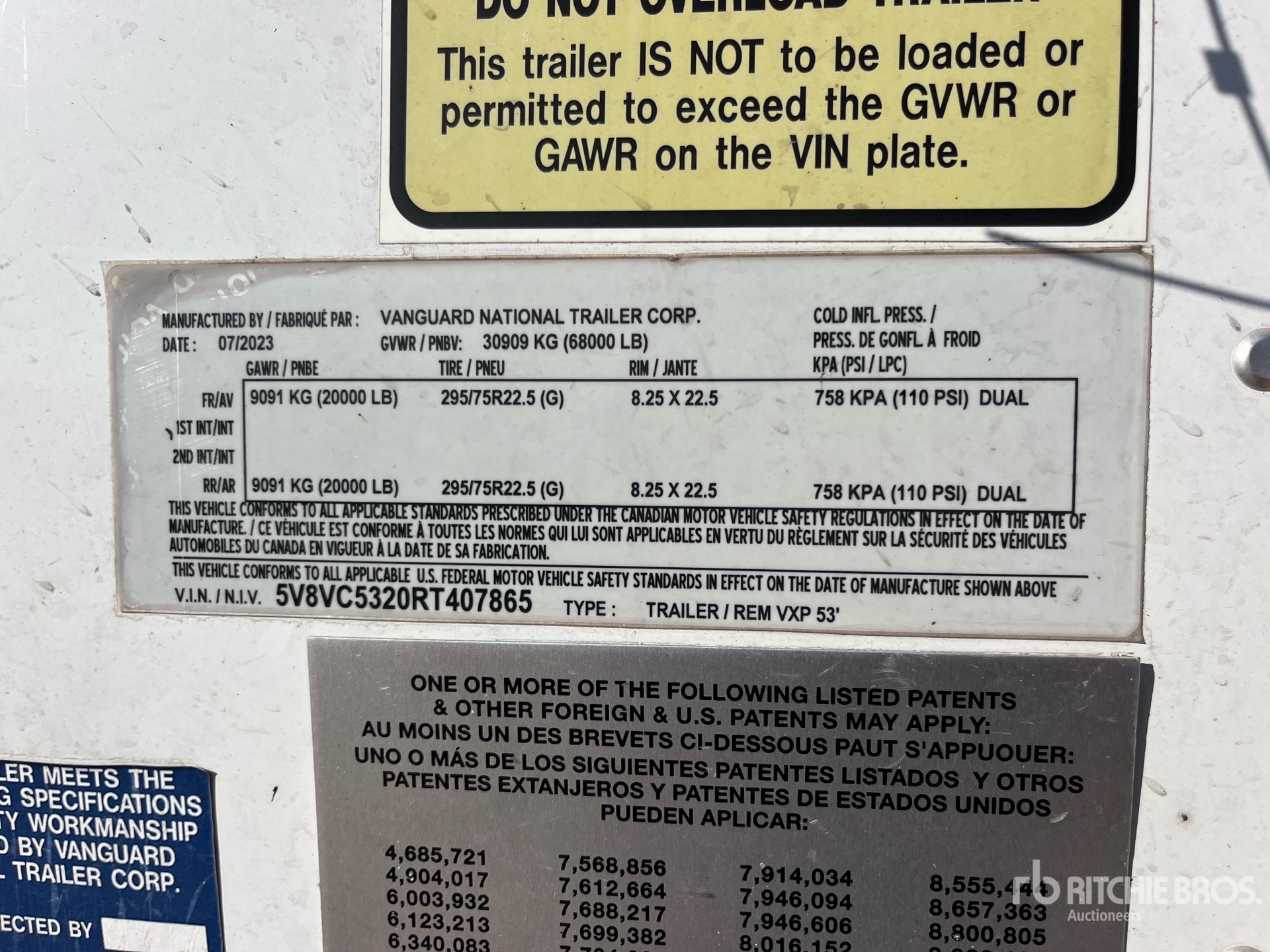 2024 Vanguard 53 FT T/A