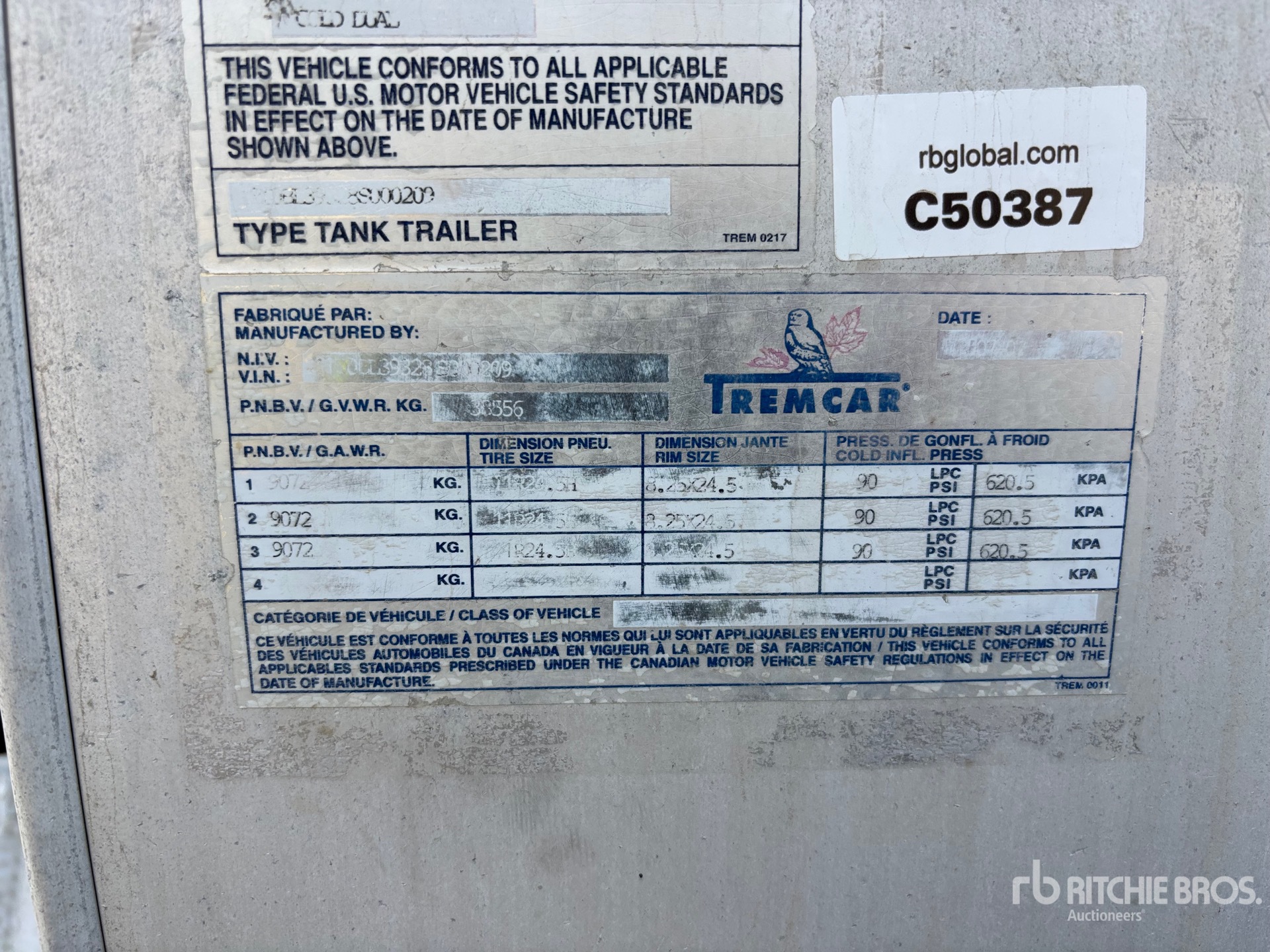 2008 Tremcar 55000 L Super B-Train Lead