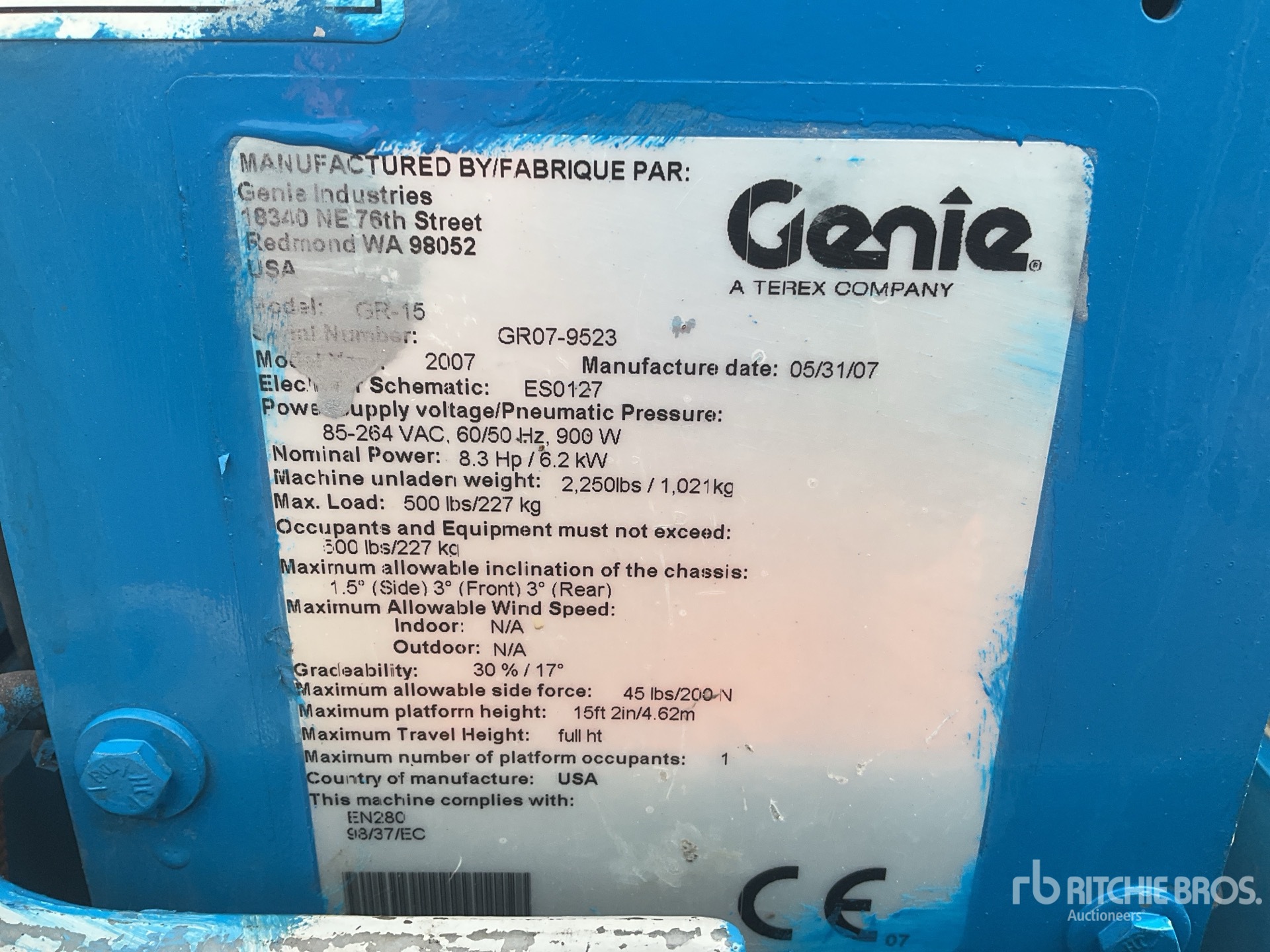 2007 Genie GR15