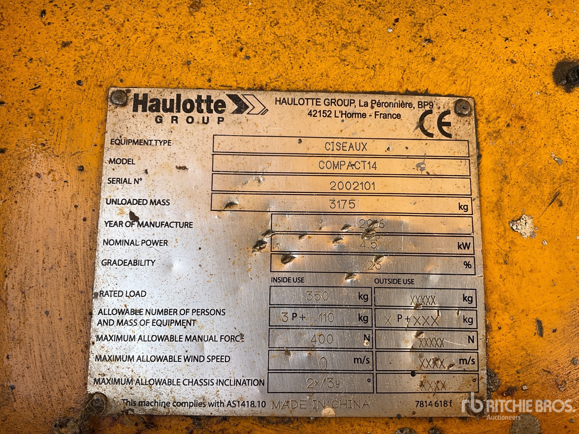 2016 Haulotte COMPACT 14