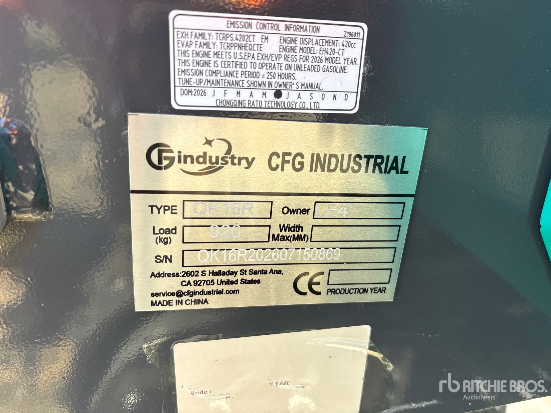 2026 CFG QK16R
