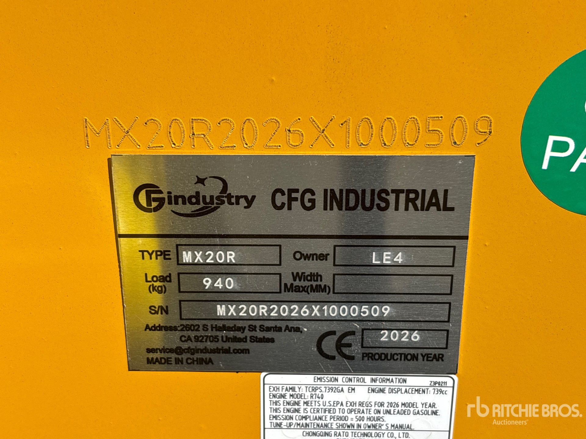 2026 CFG MX20R