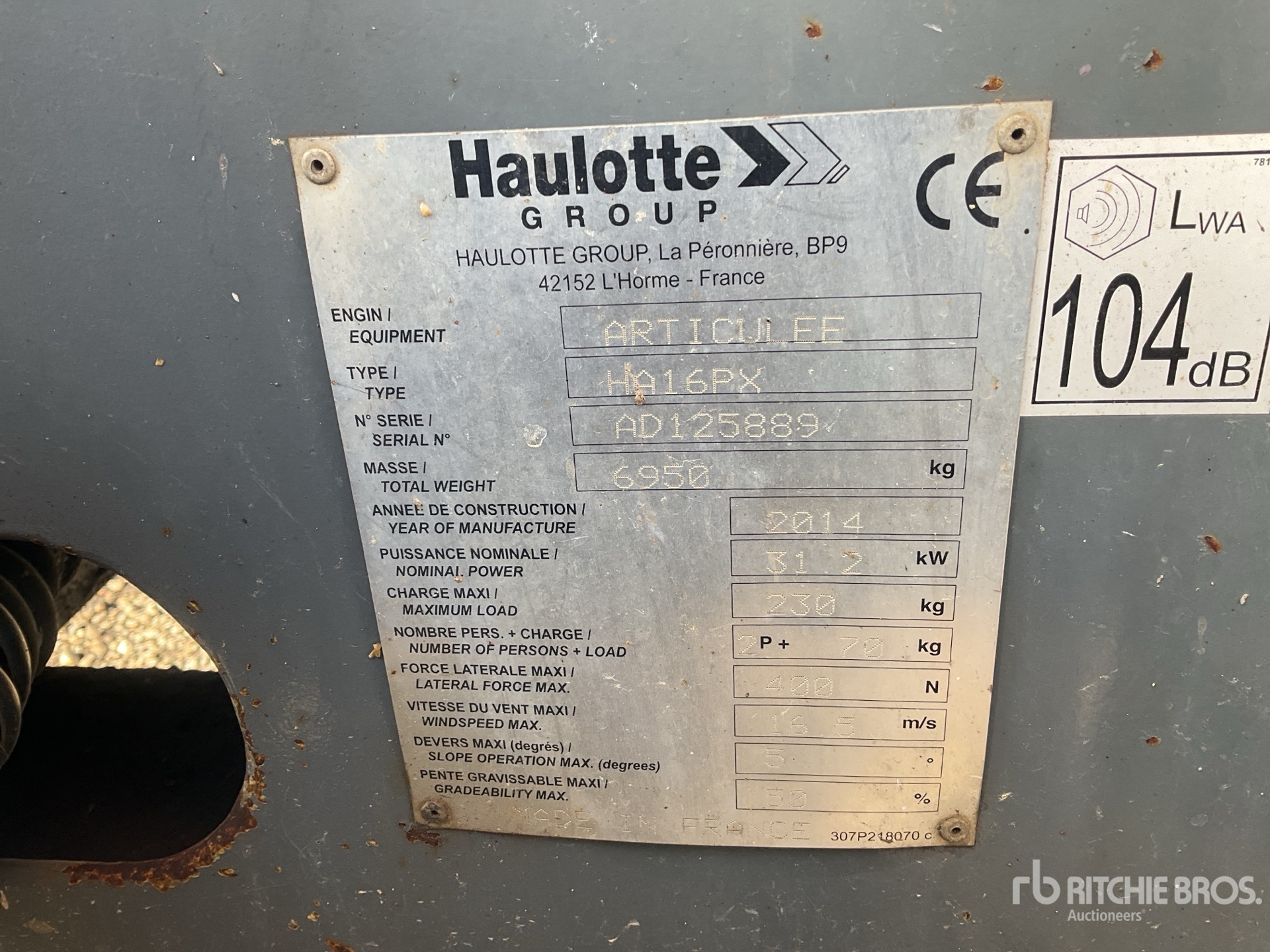 2014 Haulotte HA16PX