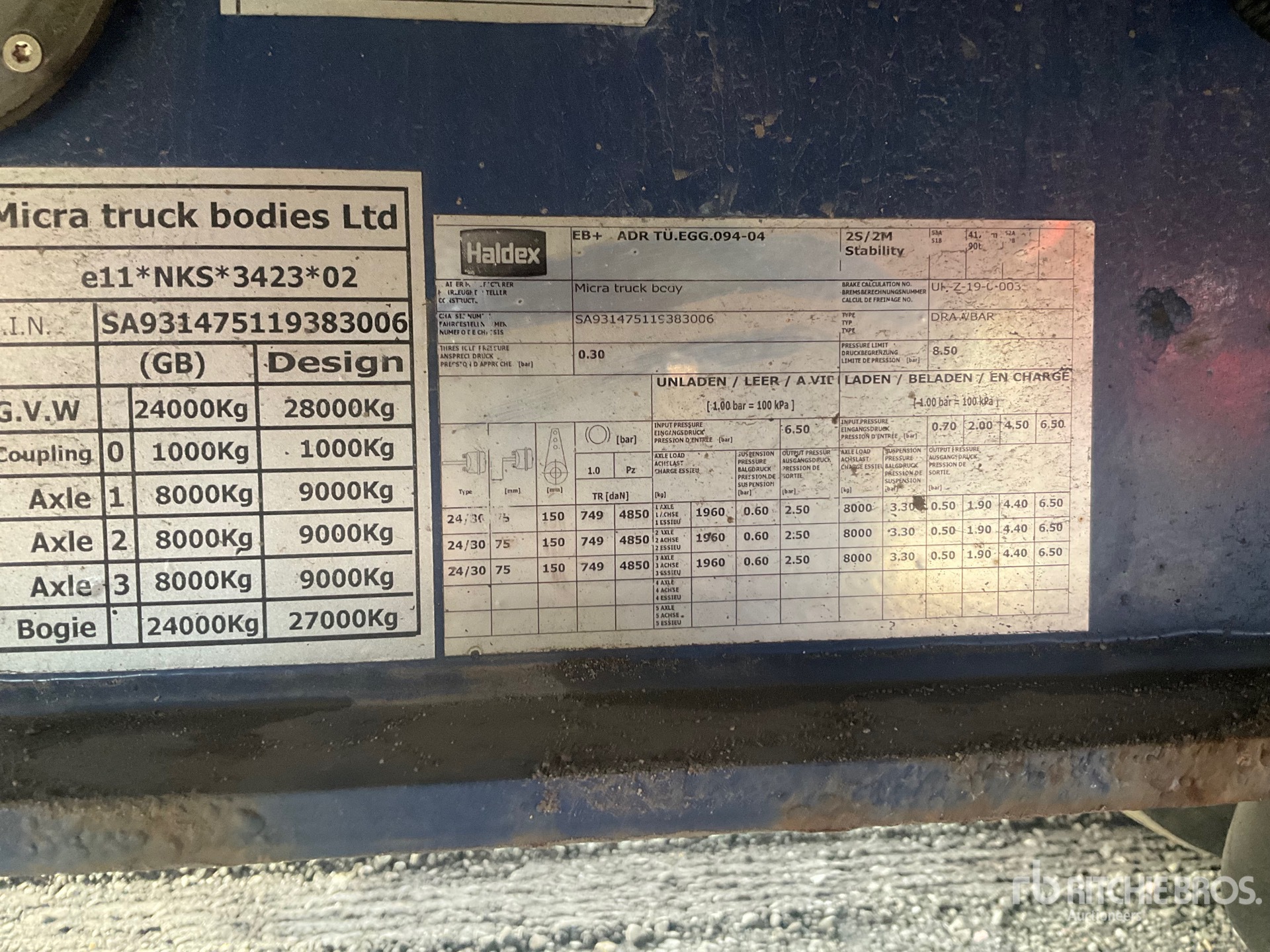 2019 SDC 24 TON 8 M TRI/A DRAWBAR