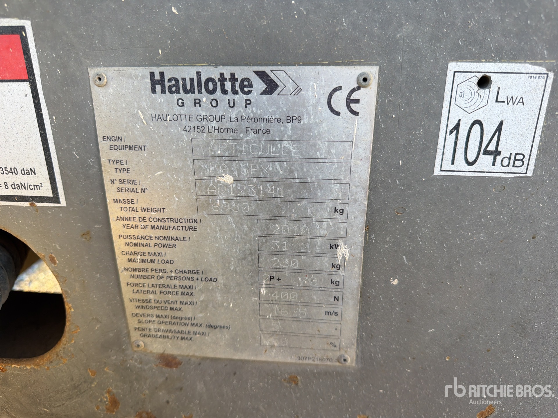 2010 Haulotte HA16PX