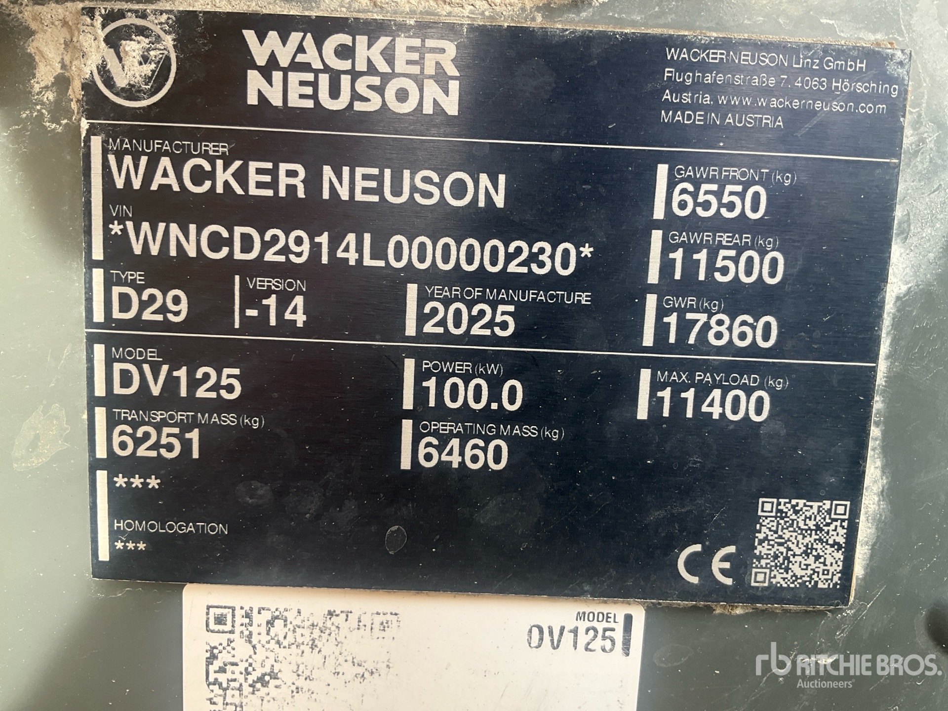 2025 Wacker Neuson DV125