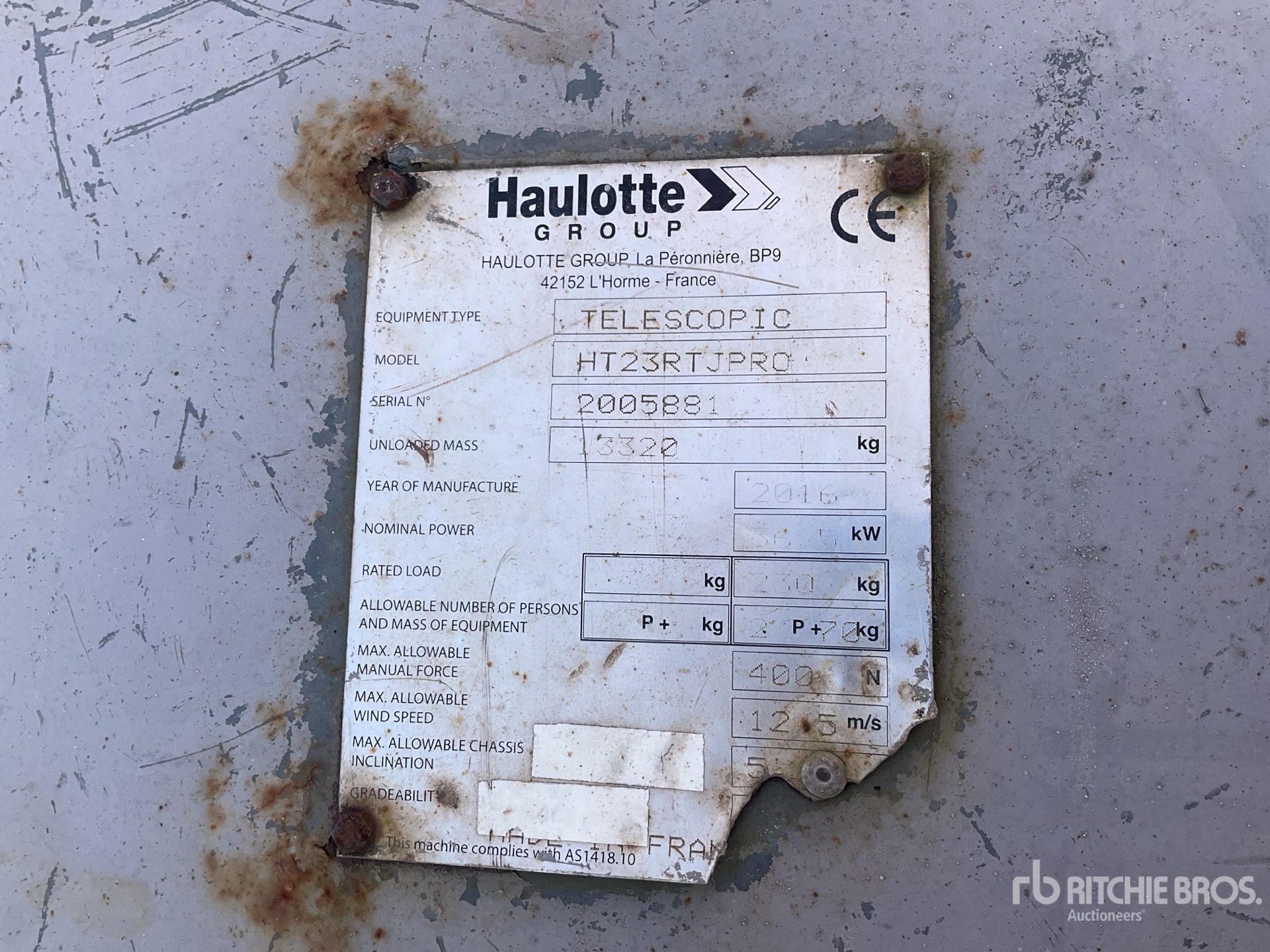 2016 Haulotte HT23RT J
