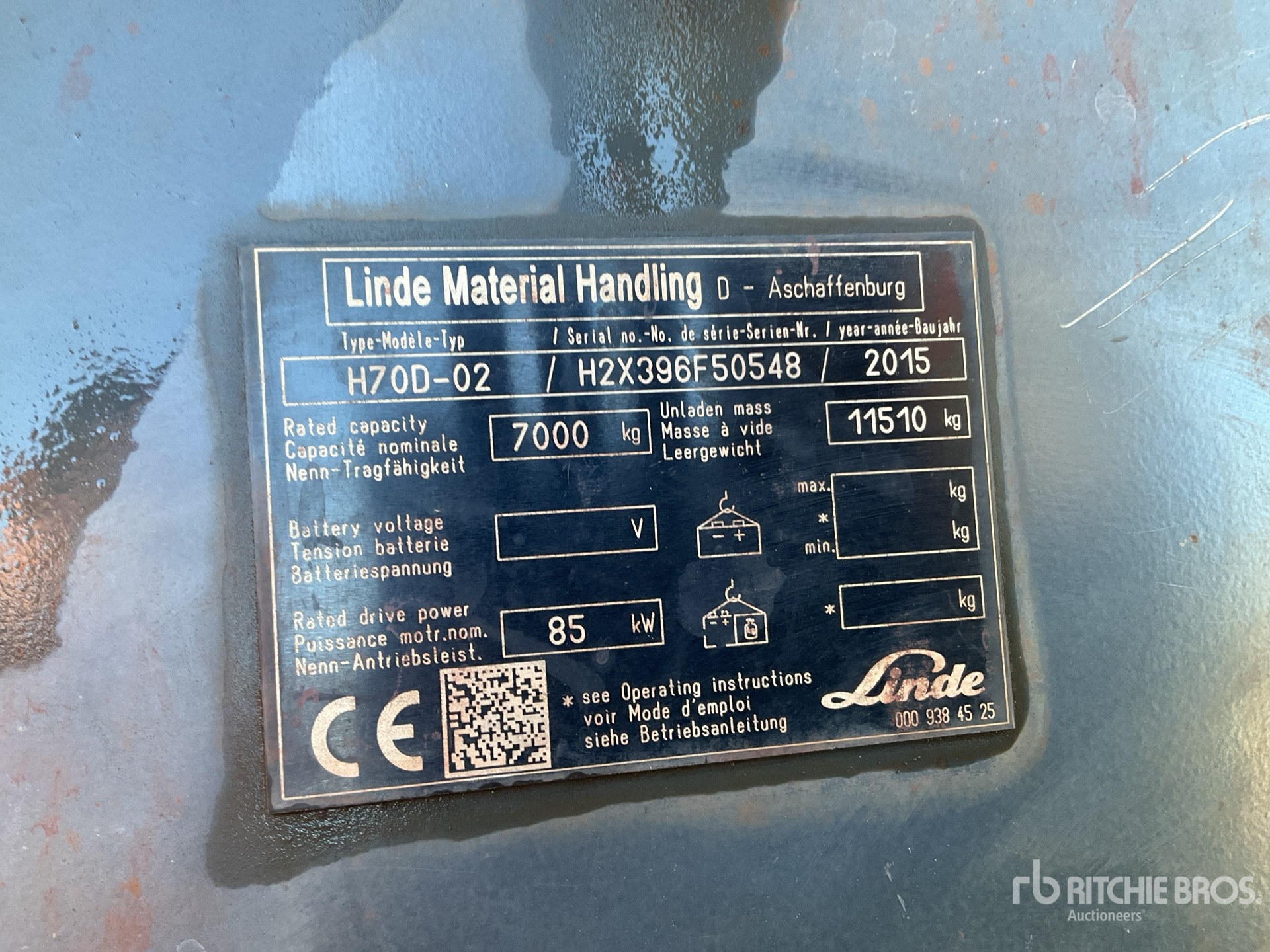 2015 Linde H70D-02