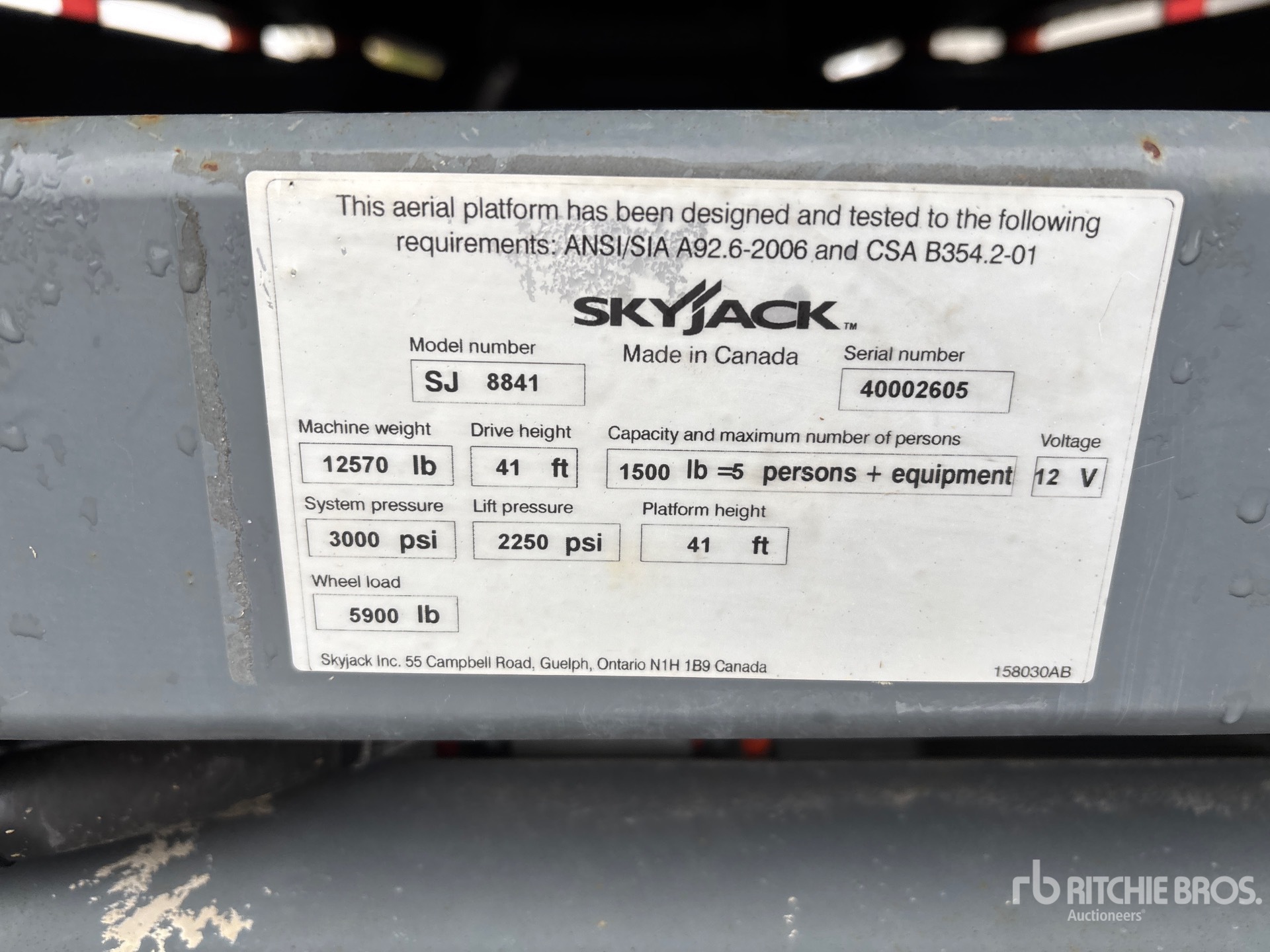 2018 Skyjack SJ8841 RT