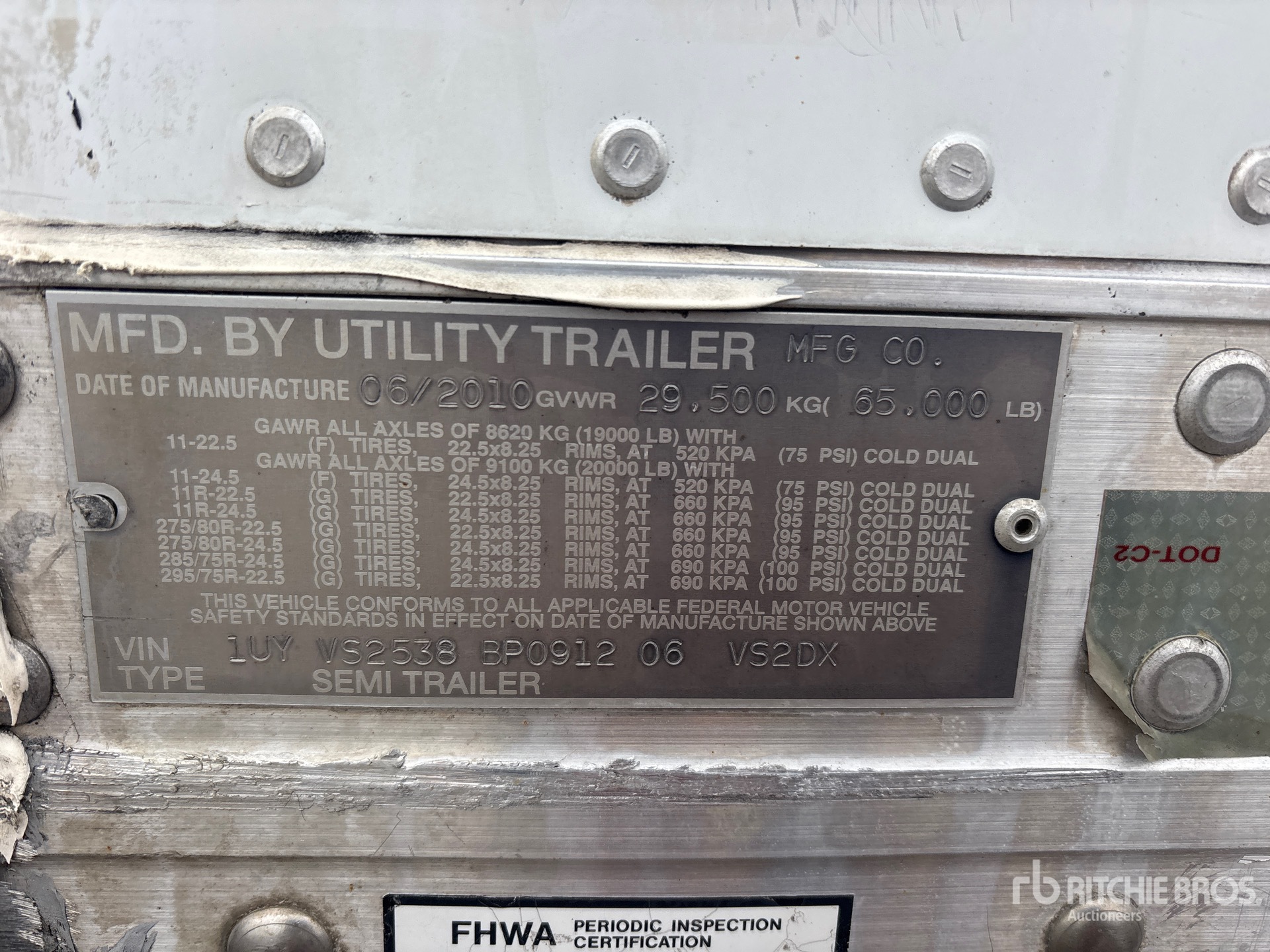 2011 Utility 53 FT X 102 IN T/A