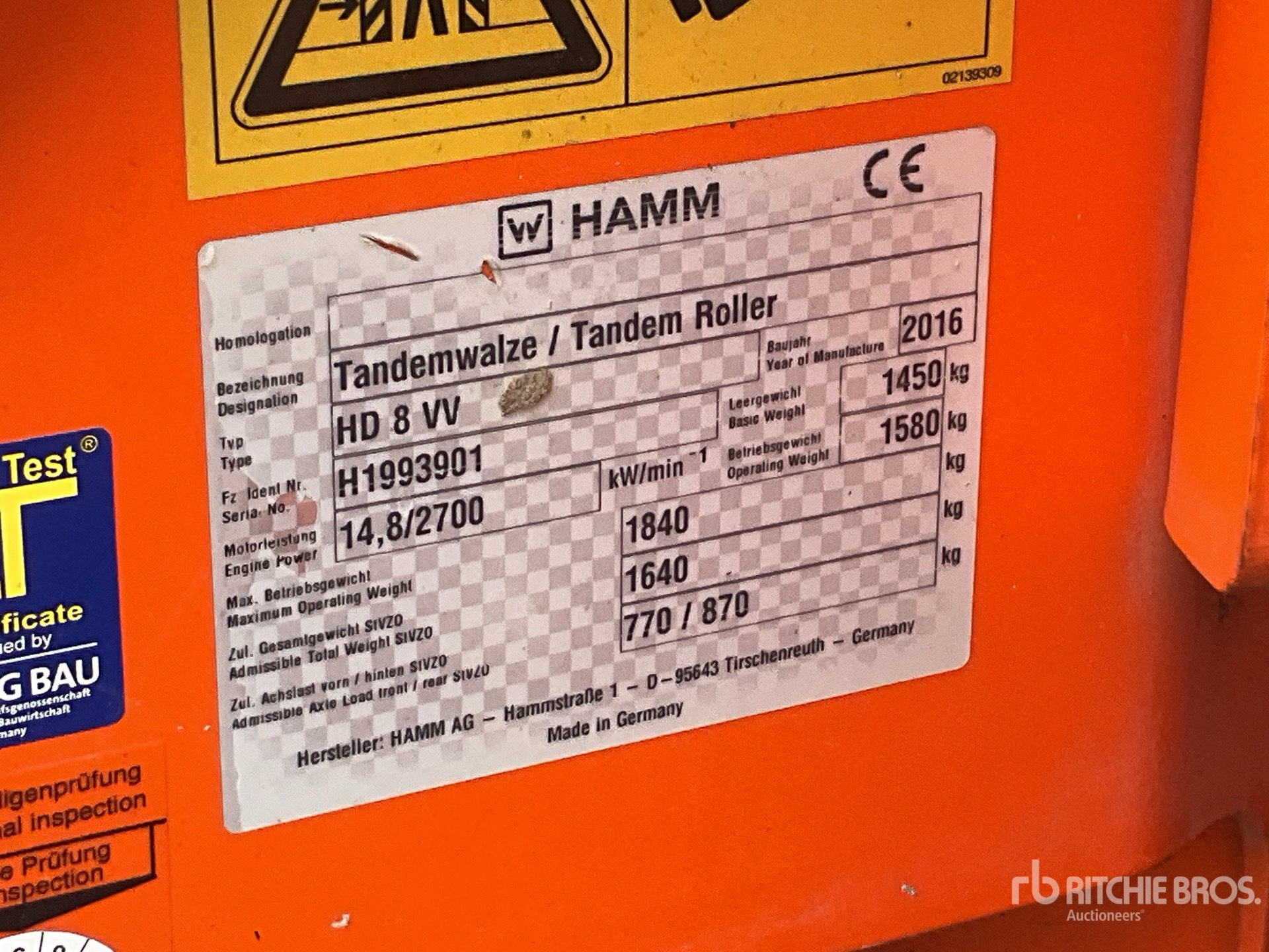 2016 Hamm HD8VV