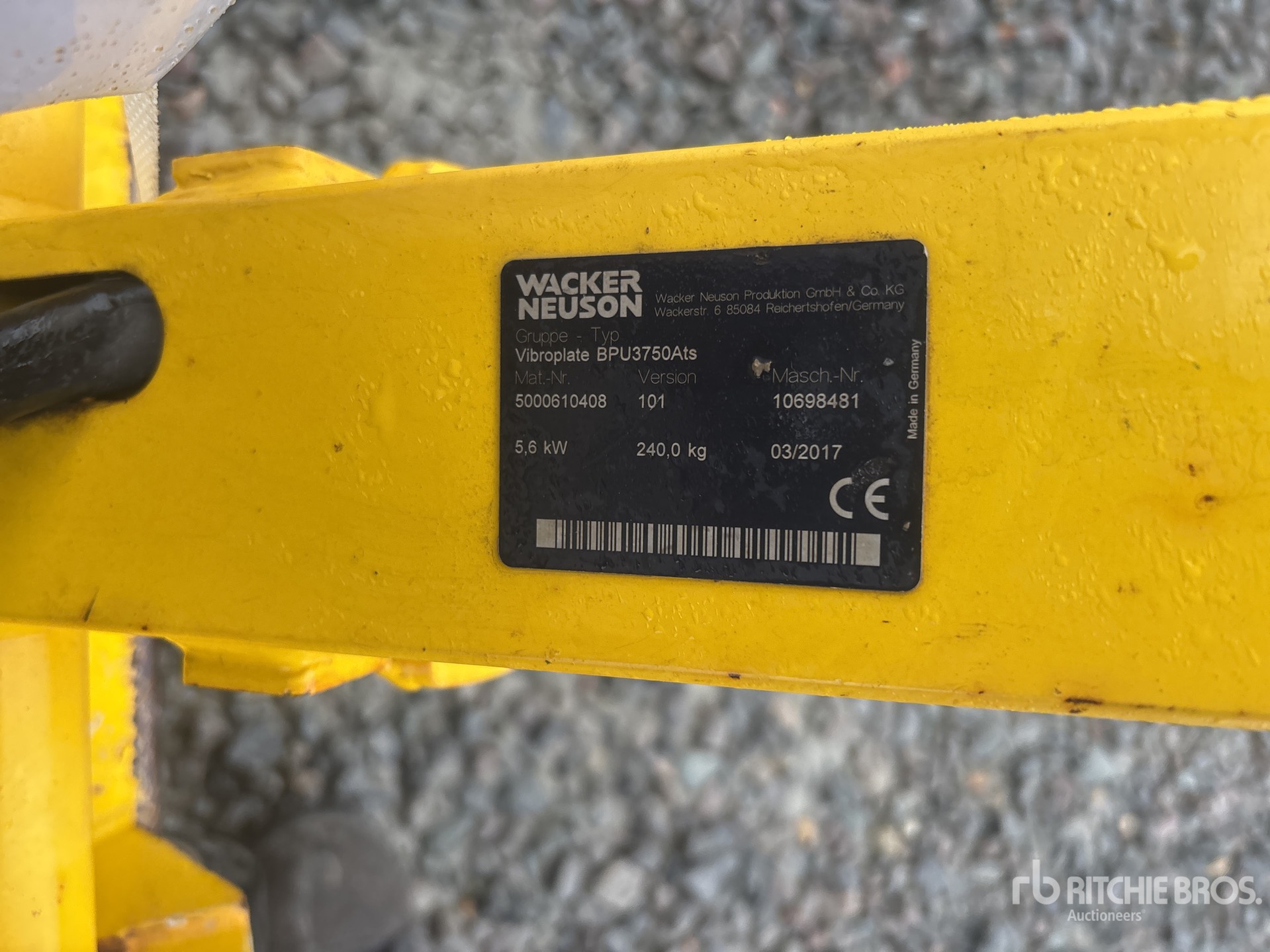 2017 Wacker Neuson BPU3750ATS
