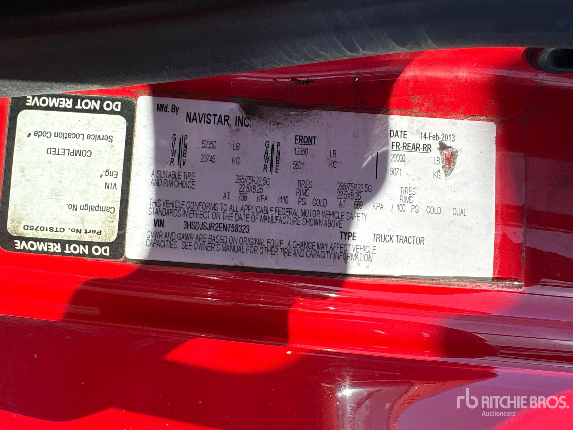 2014 International PROSTAR+ 122