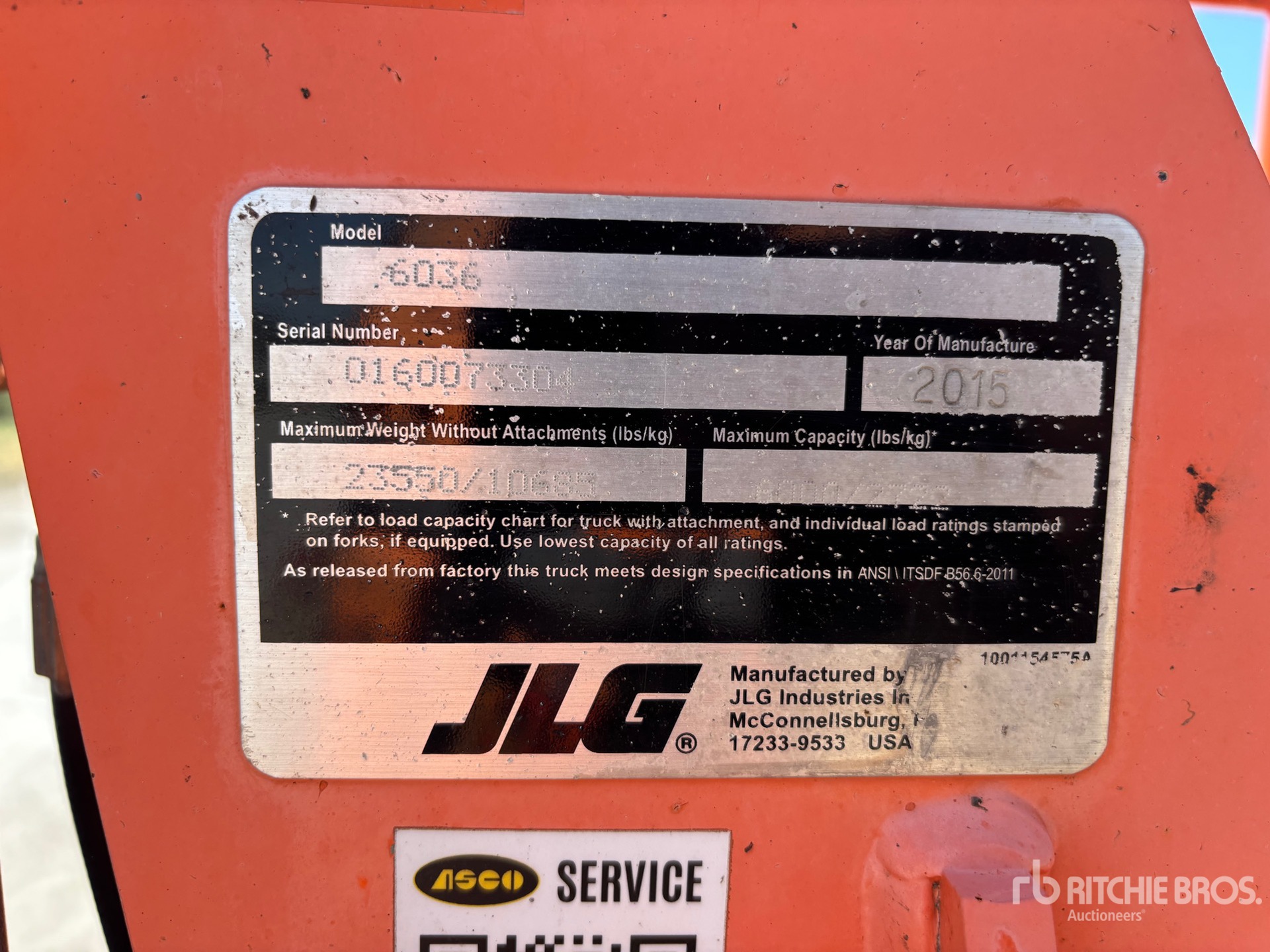2015 JLG 6036