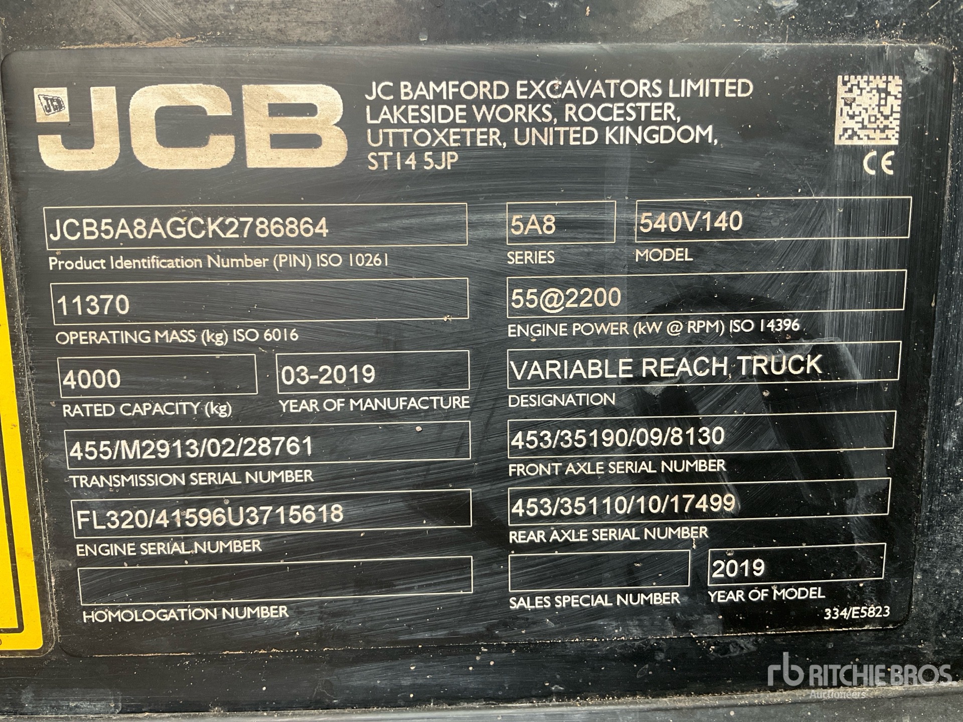 2019 JCB 540-140