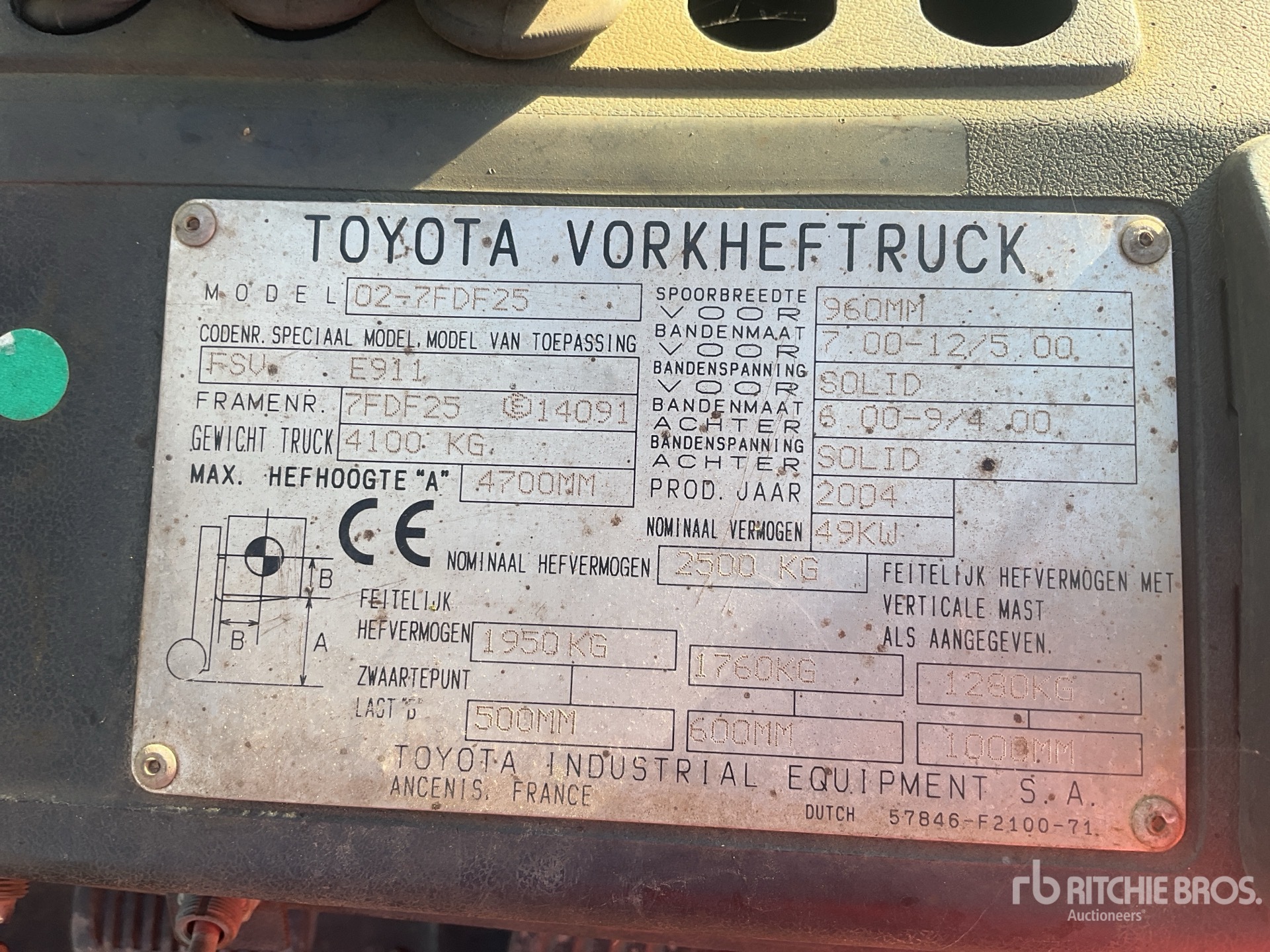 2004 Toyota 027FDF25