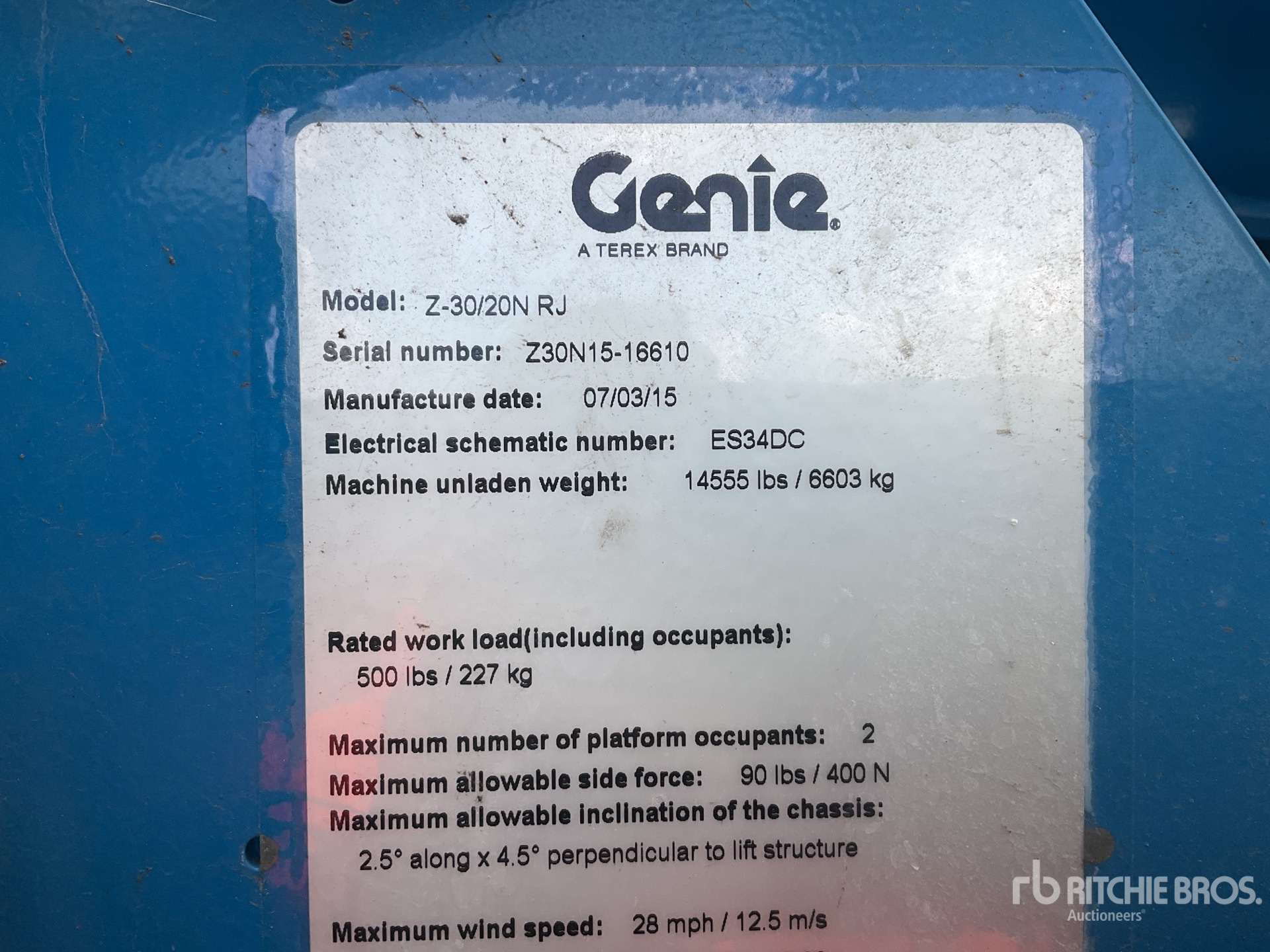2015 Genie Z-30/20N RJ