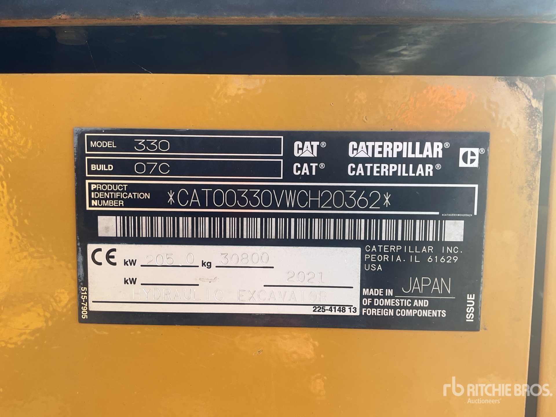 2021 Caterpillar 330
