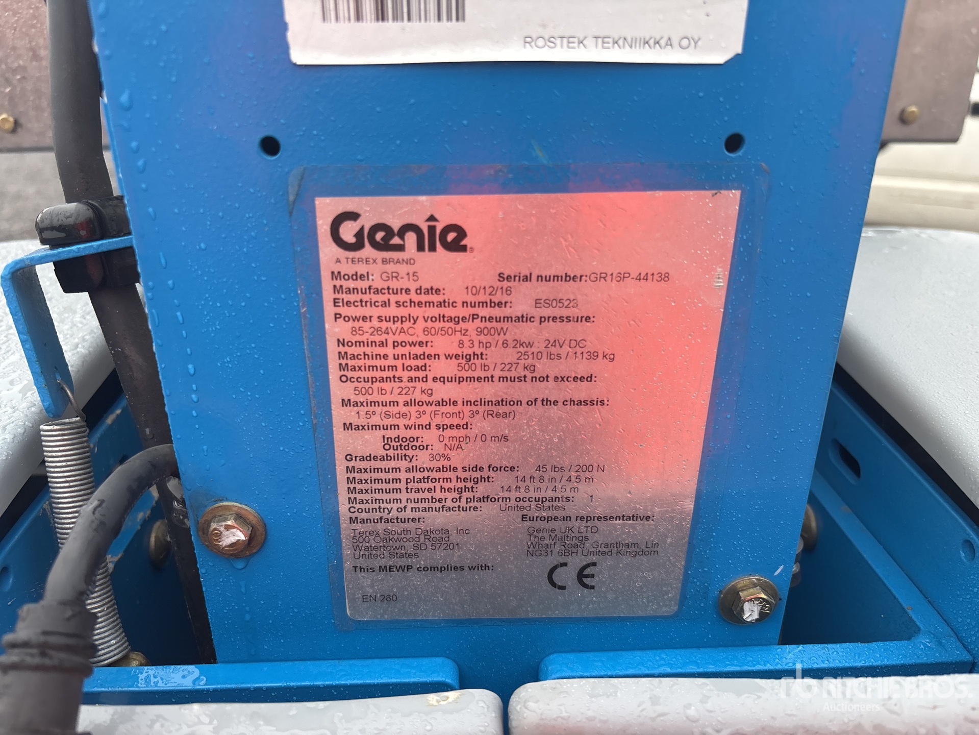 2016 Genie GR-15