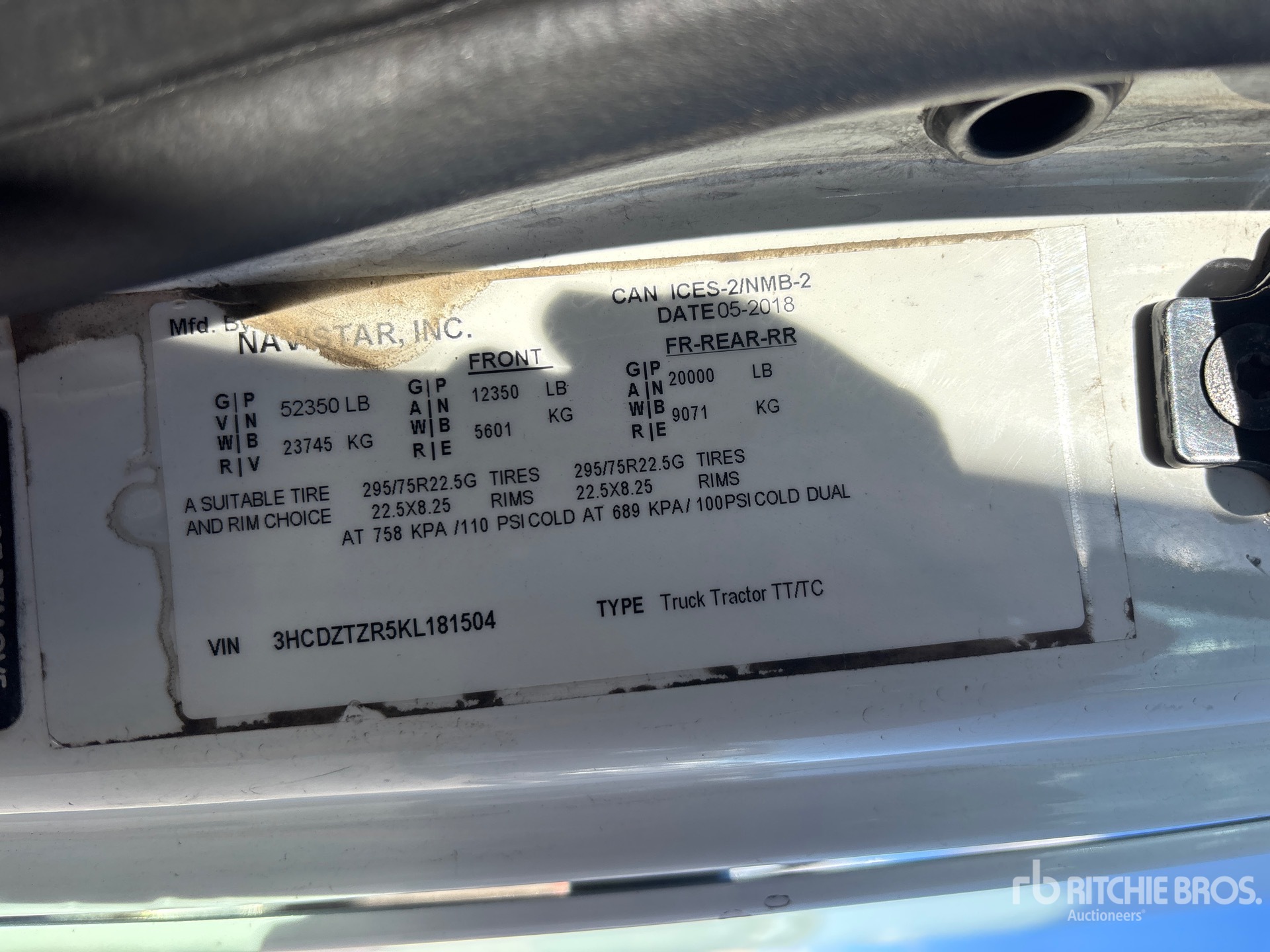 2019 International LT625