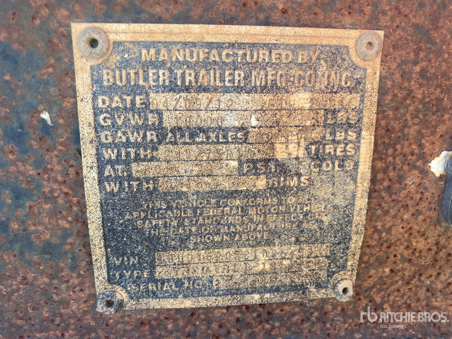 2012 Butler 17 ft T/A