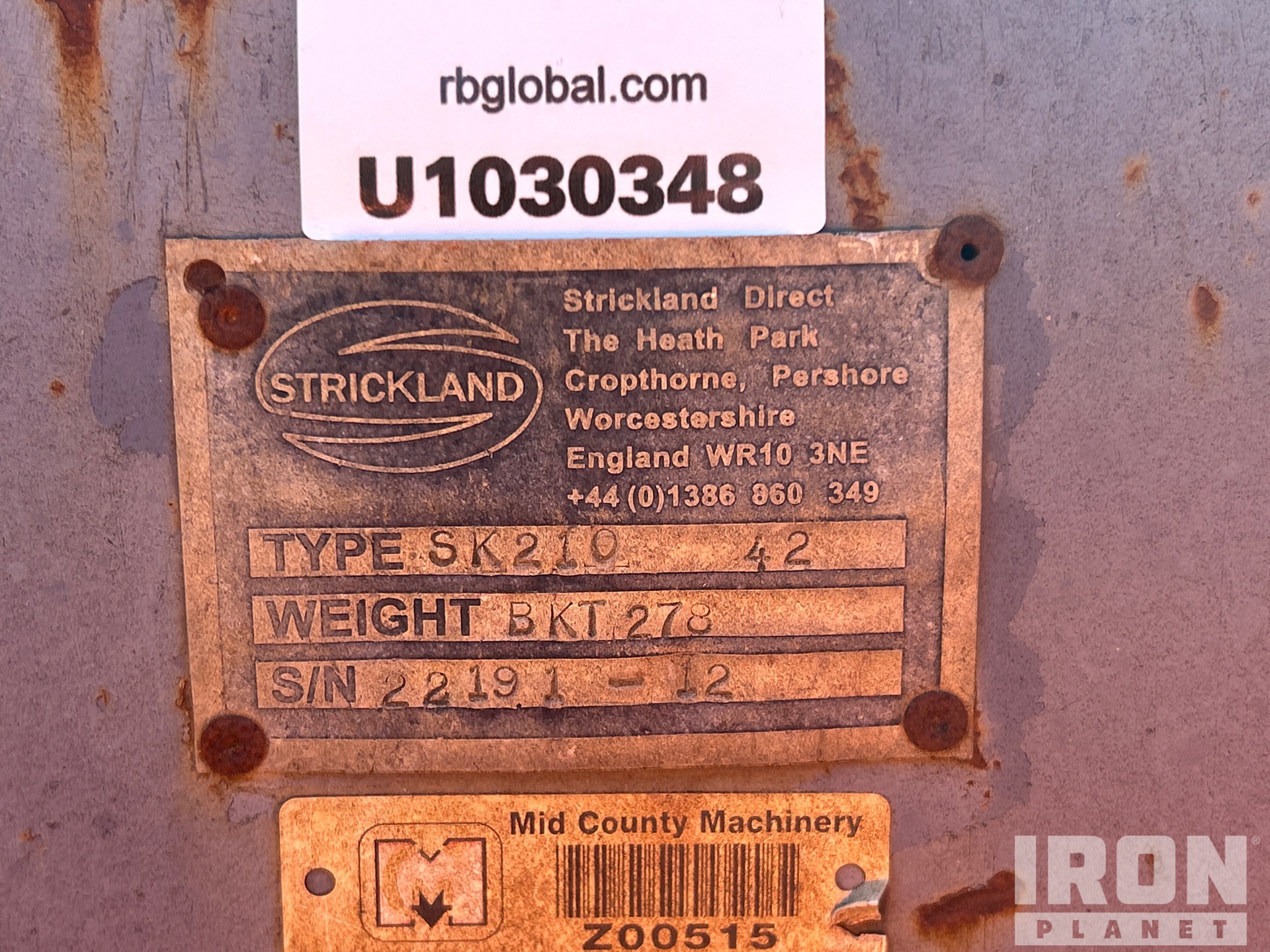 Strickland 42 IN DIGGING - FITS KOBELCO SK210