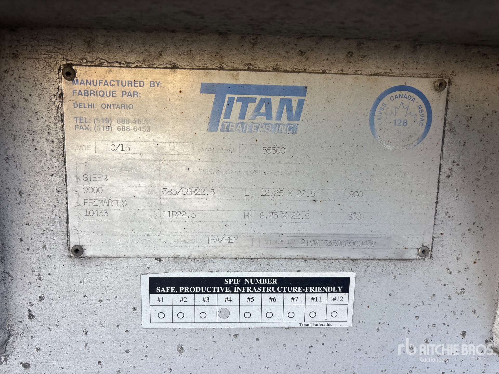 2016 Titan 53 FT 5/AXLE