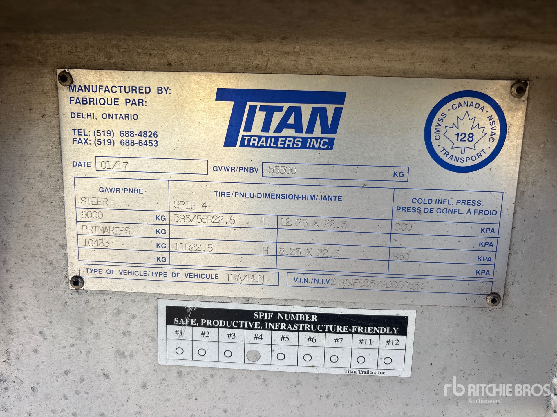 2017 Titan 53 FT 5/AXLE