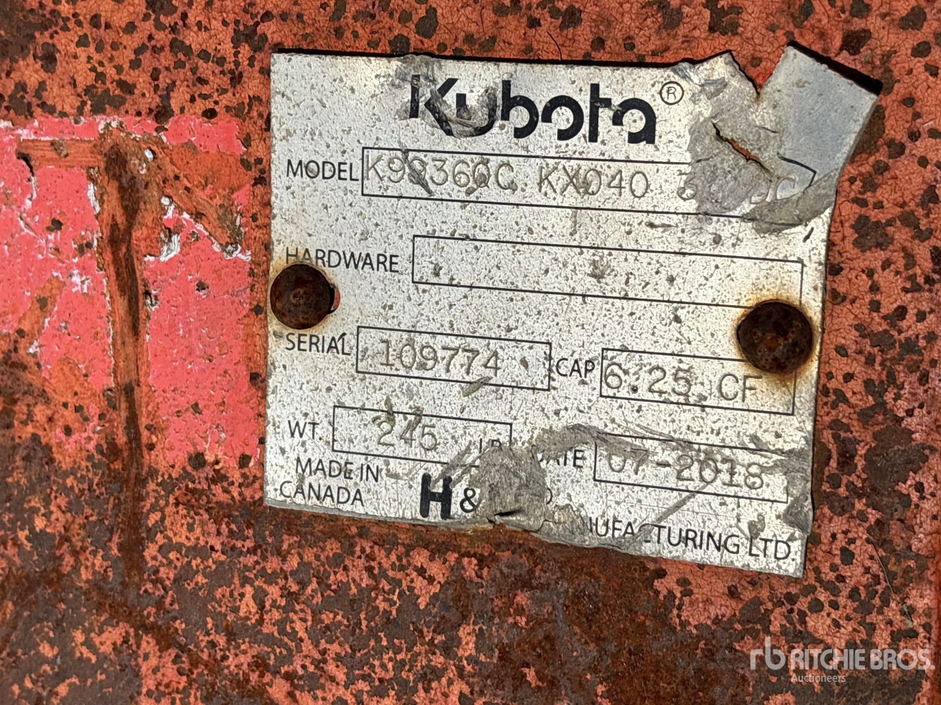 2018 Kubota 32 IN CLEANUP
