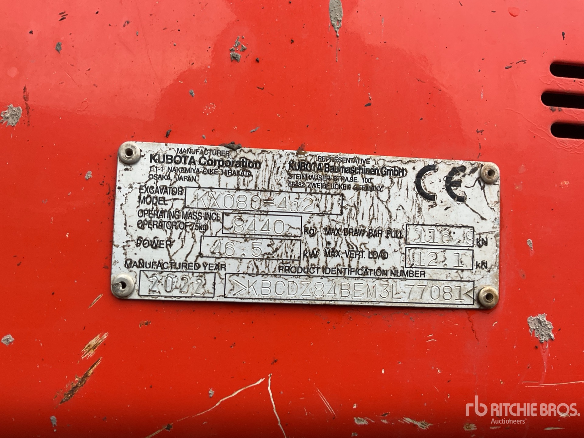 2022 Kubota KX080-4A2