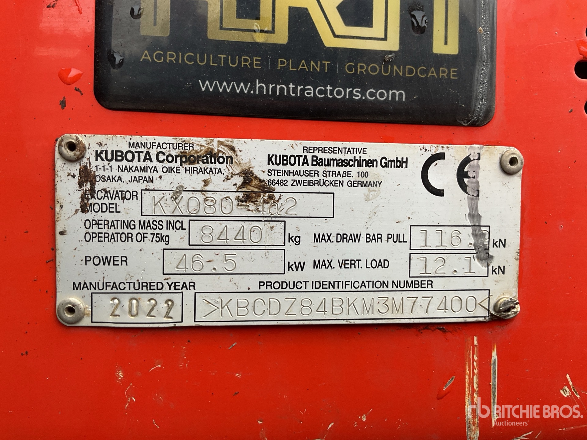 2022 Kubota KX080-4A2