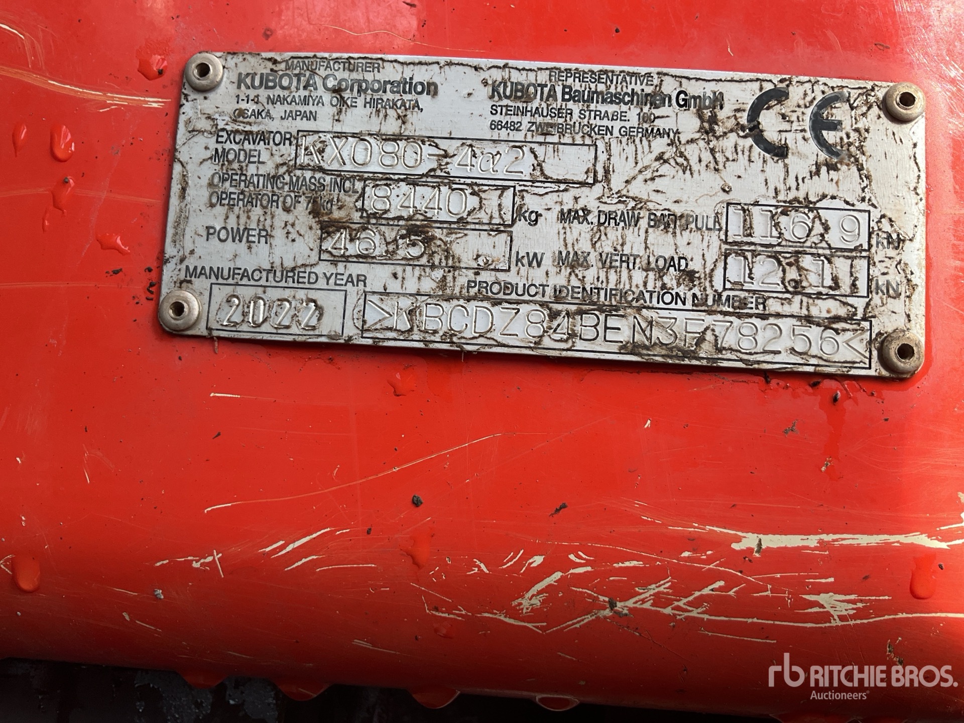 2022 Kubota KX080-4A2