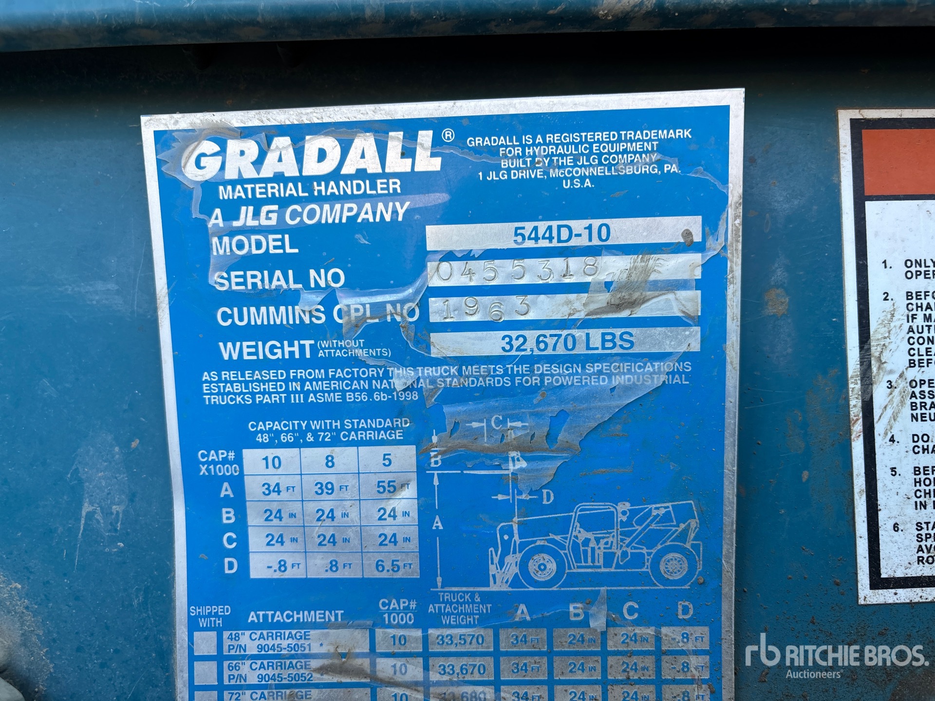 2002 Gradall 544D