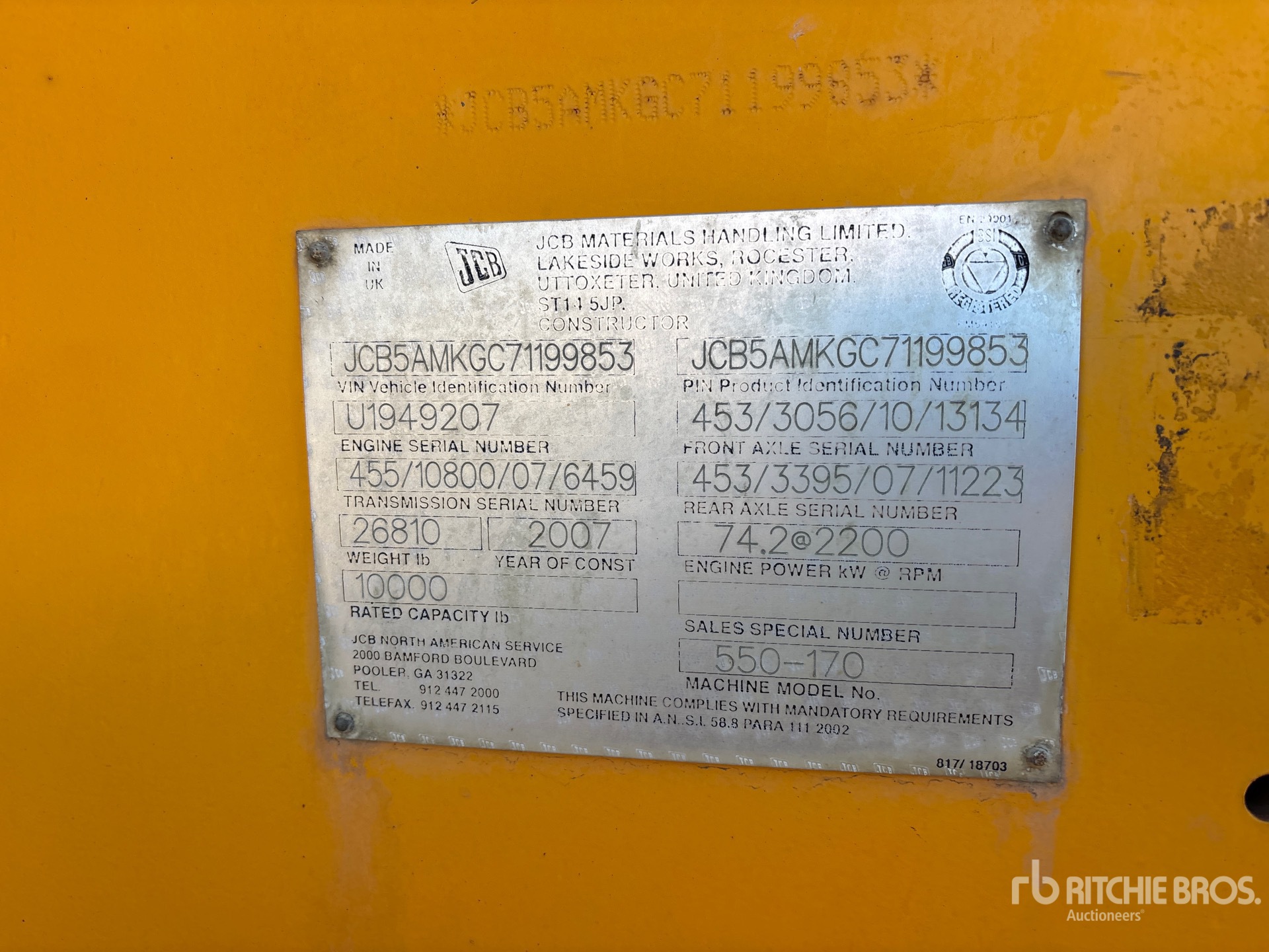 2007 JCB 550-170