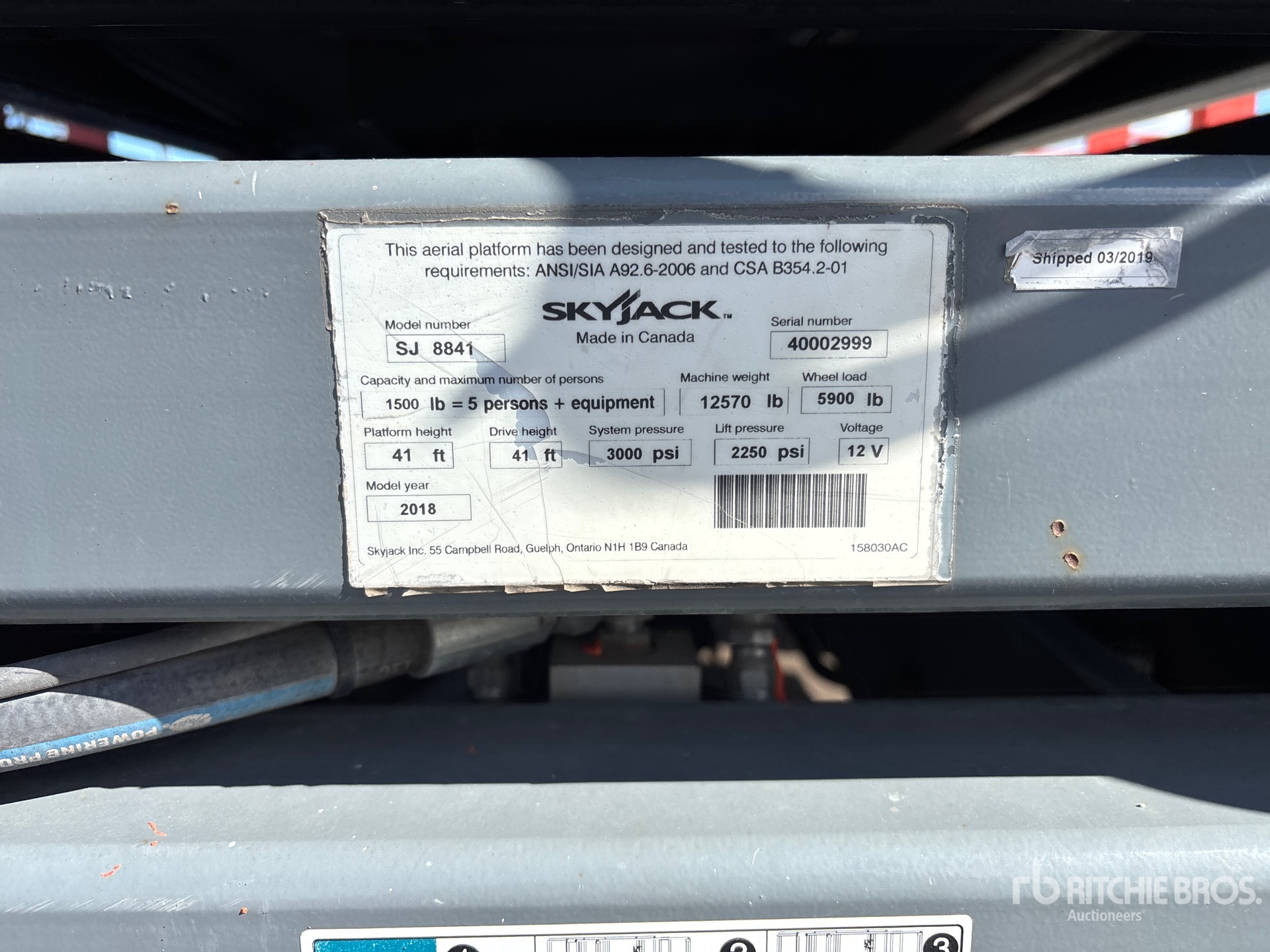 2018 Skyjack SJ8841