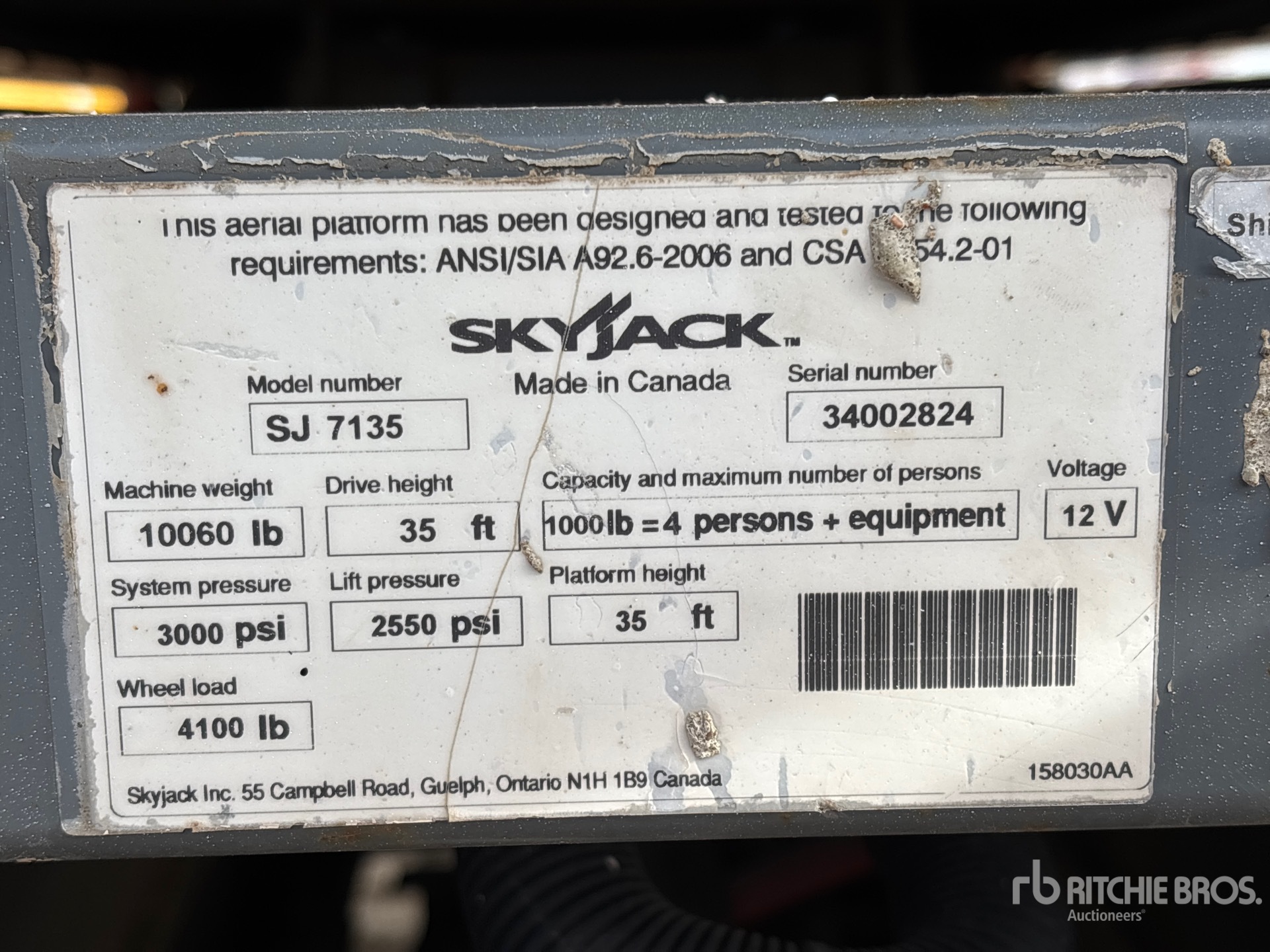 2014 Skyjack SJ7135RT