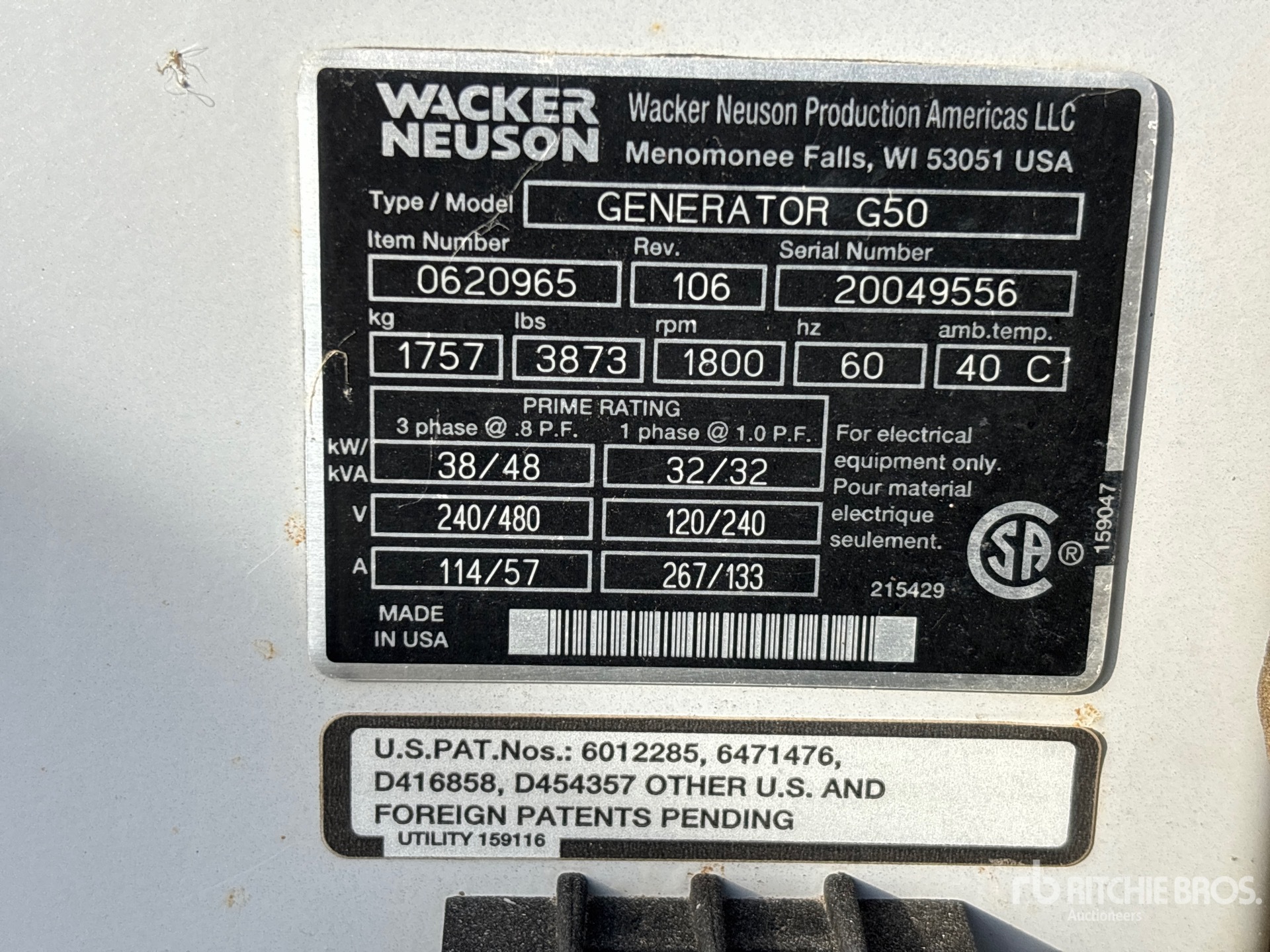 2011 Wacker Neuson G50