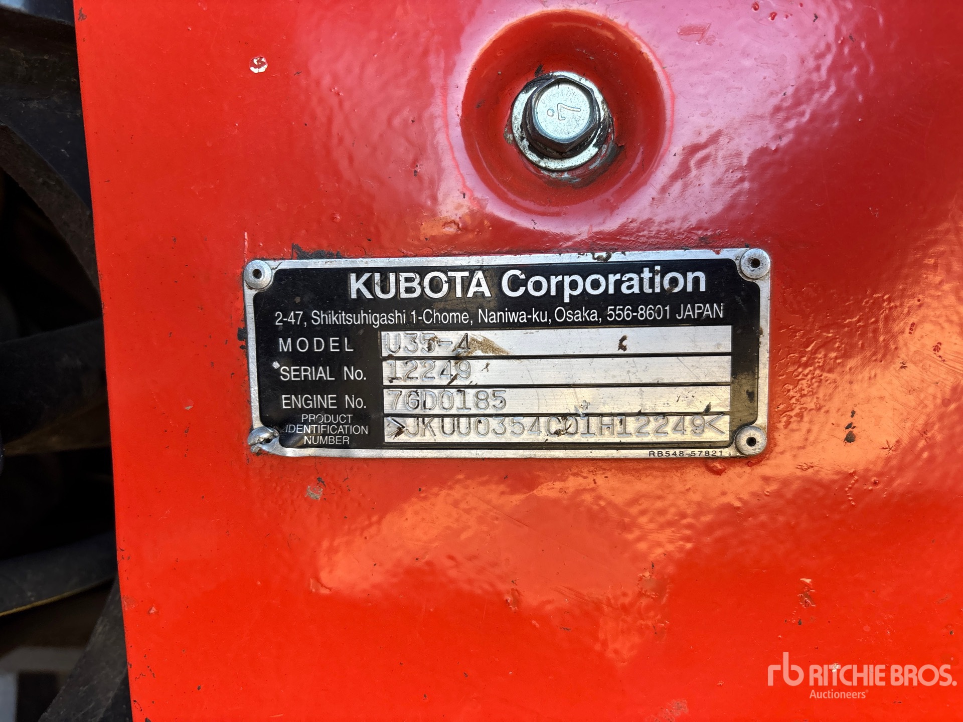 2016 Kubota U35-4